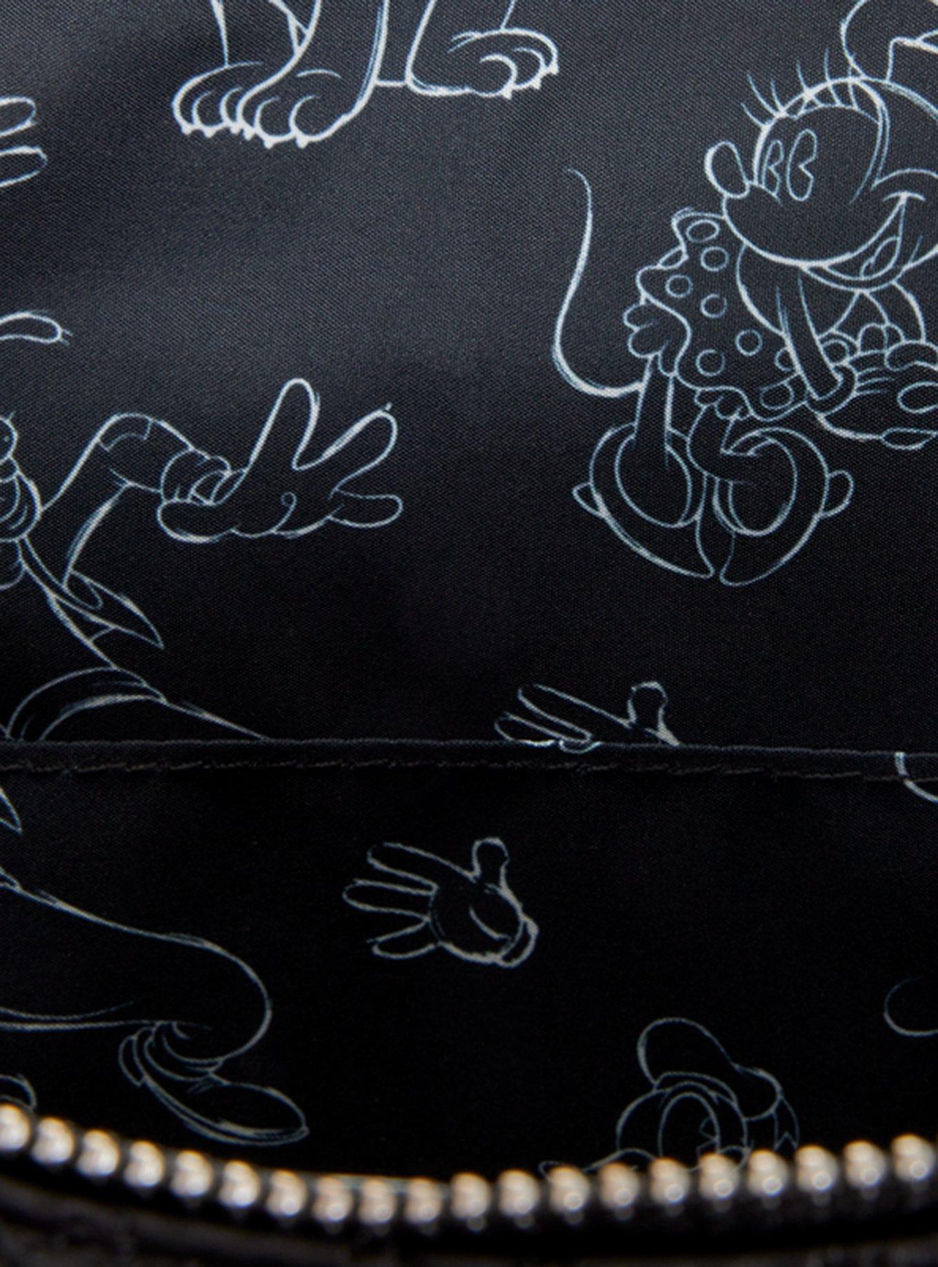 Loungefly Disney Mickey Mouse Floral Sketch Quilted Mini Backpack, , alternate