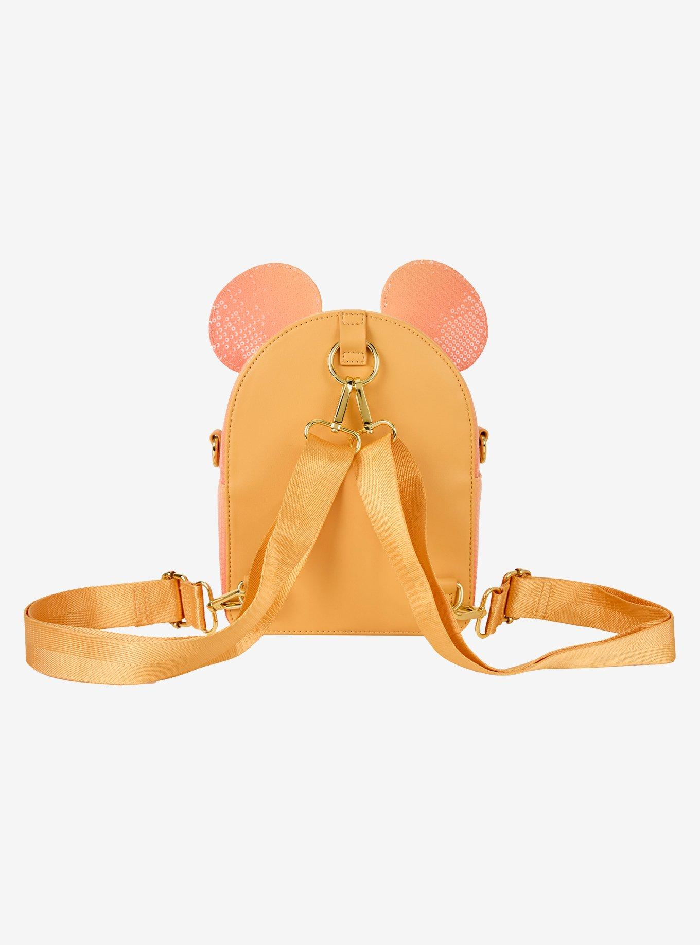 Loungefly Mickey Mouse Ears Ombre Sequin Convertible Mini Backpack, , alternate