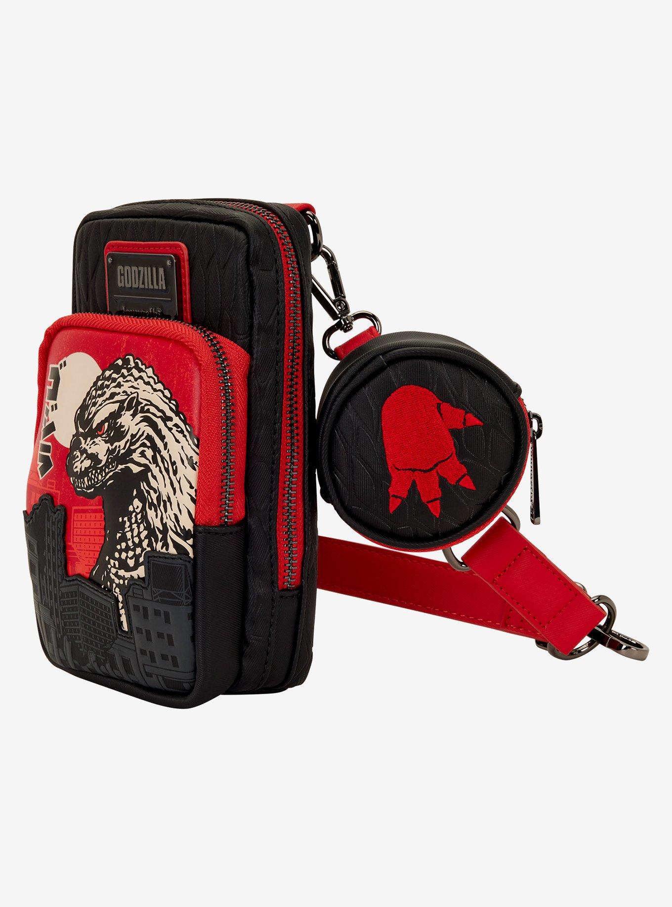Loungefly Godzilla Tonal Portrait Crossbody Bag with Coin Purse, , hi-res