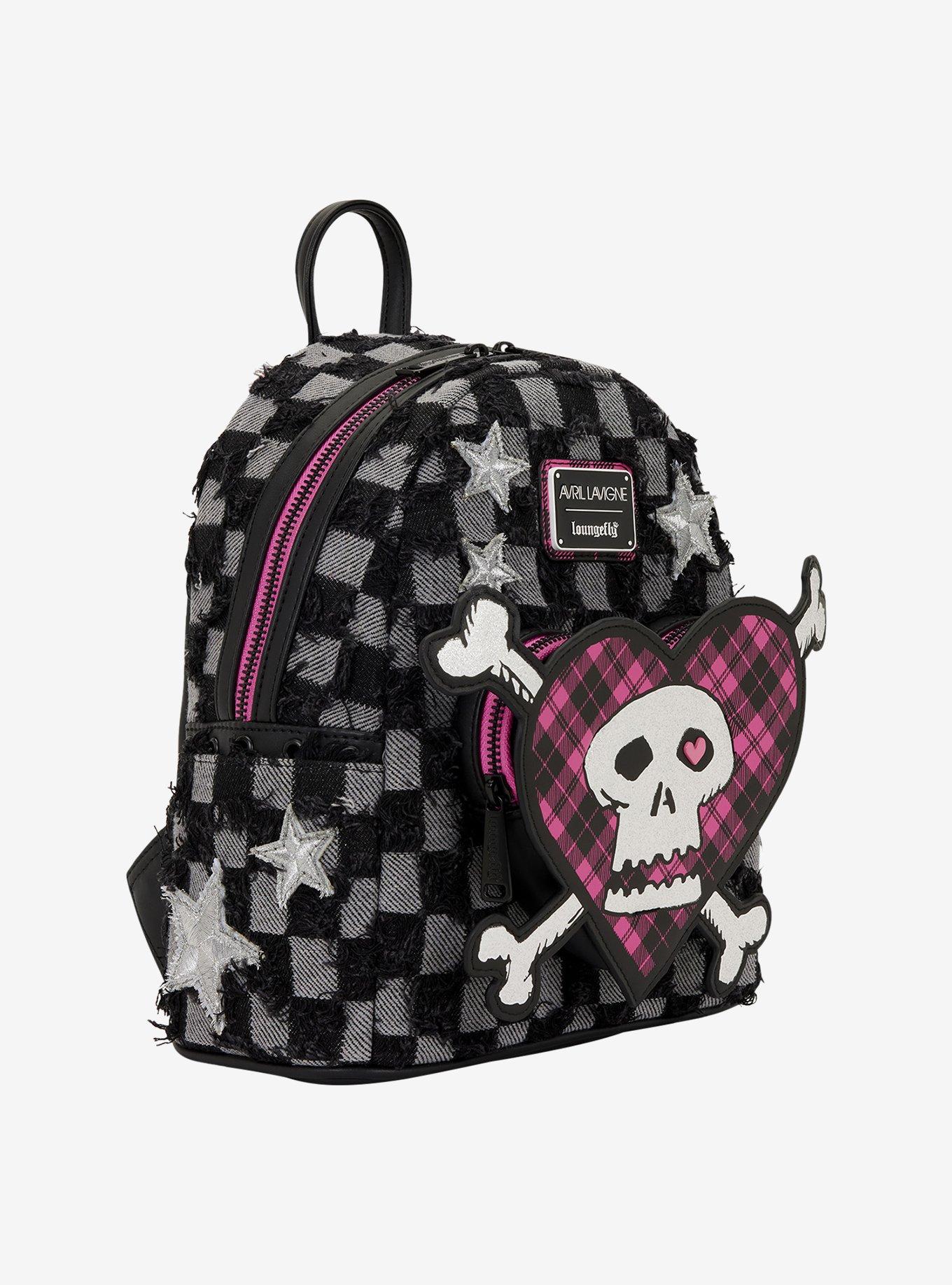 Loungefly Avril Lavigne Logo Patchwork Mini Backpack, , alternate