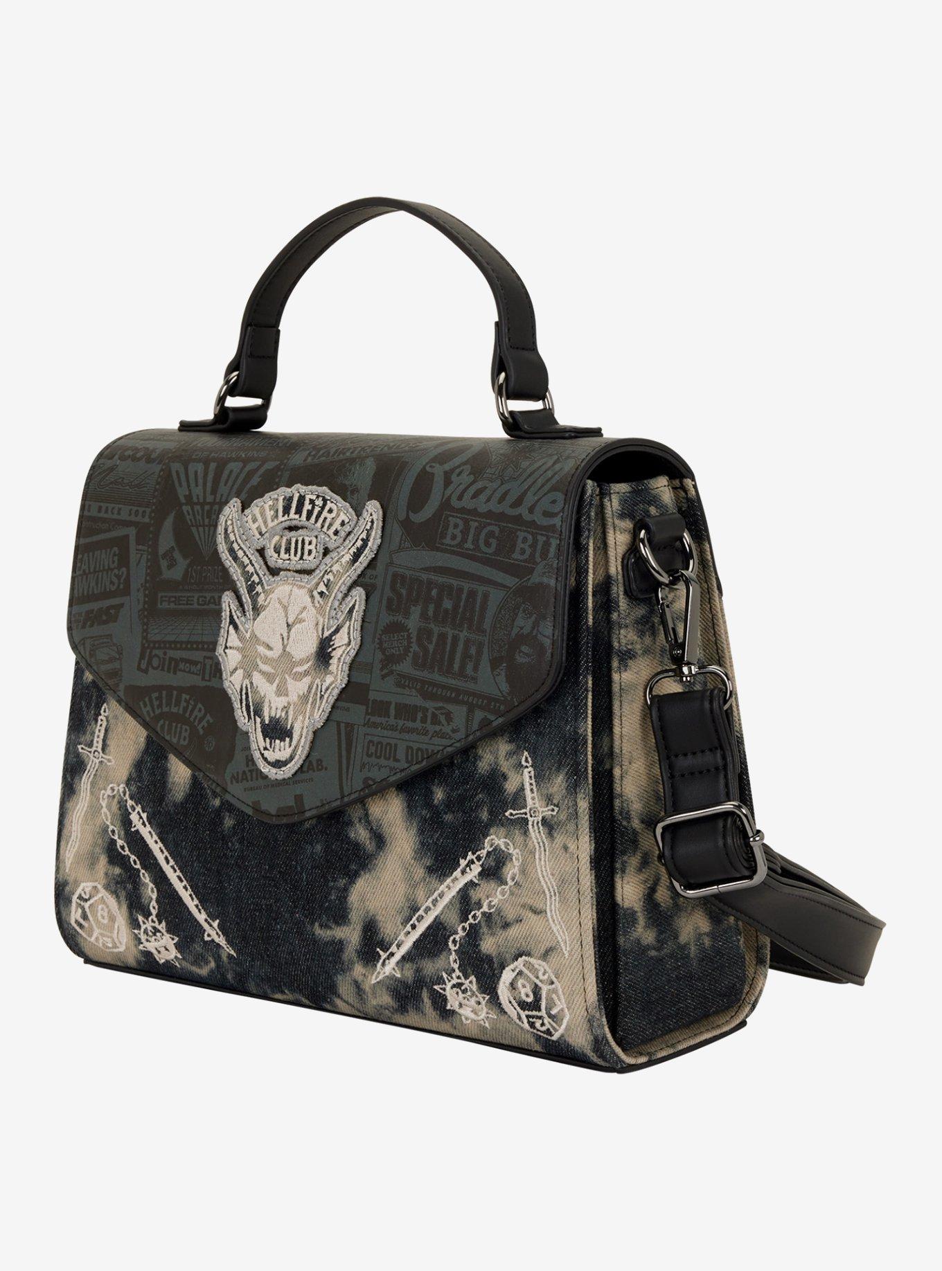 Loungefly Stranger Things Hellfire Club Acid Wash Crossbody Bag, , hi-res