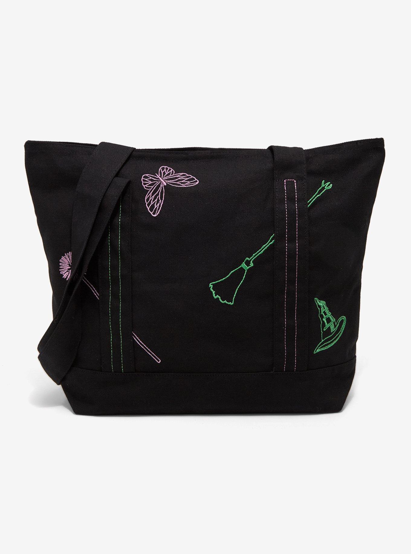 Her Universe Wicked Embroidered Canvas Tote Bag, , alternate