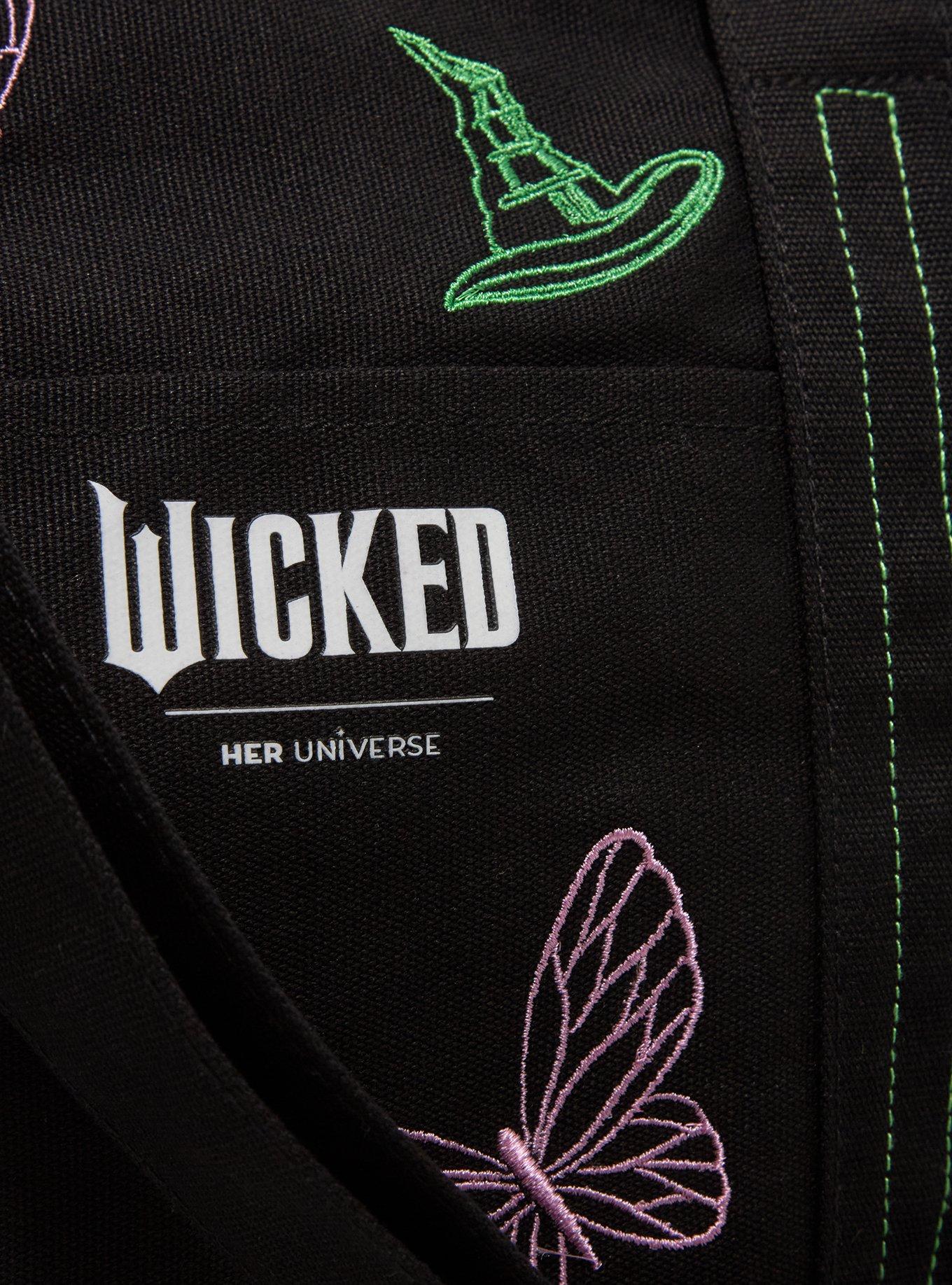 Her Universe Wicked Embroidered Canvas Tote Bag, , alternate
