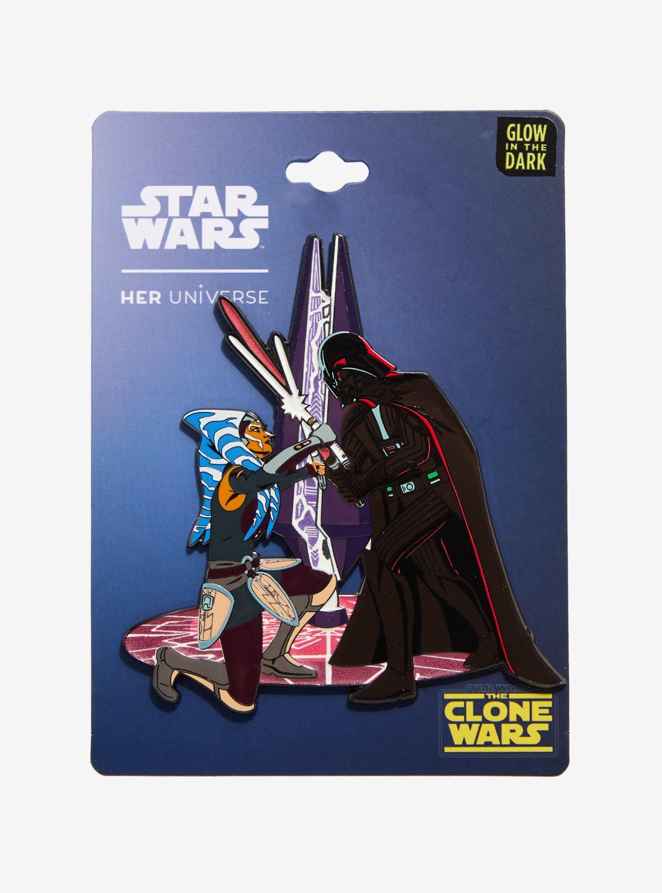 Her Universe Star Wars Ahsoka & Darth Vader Glow-In-The-Dark Enamel Pin Her Universe Exclusive, , alternate