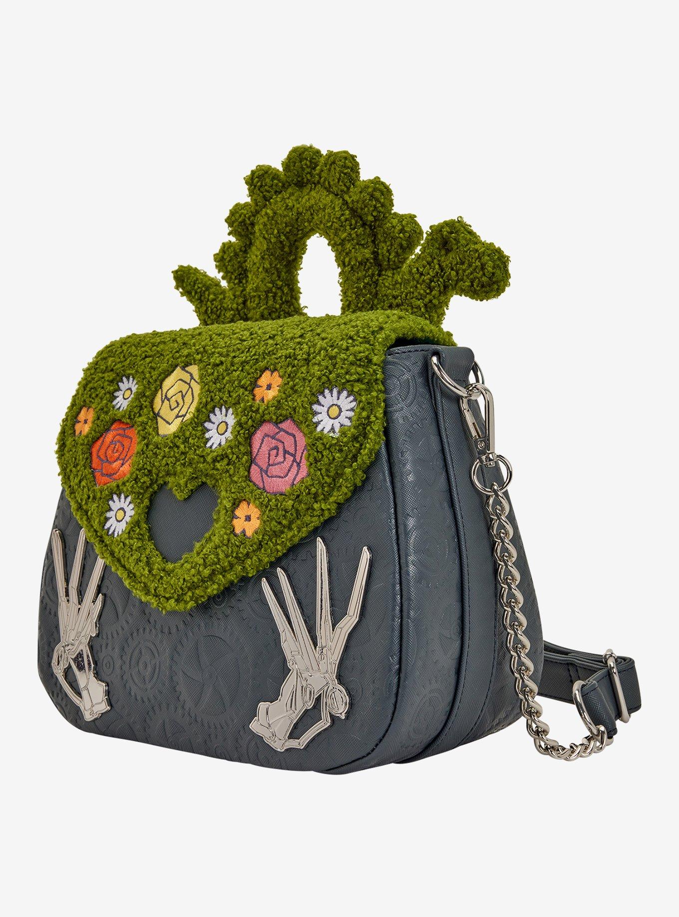 Loungefly Edward Scissorhands Sherpa Topiary Crossbody Bag, , alternate - view 2