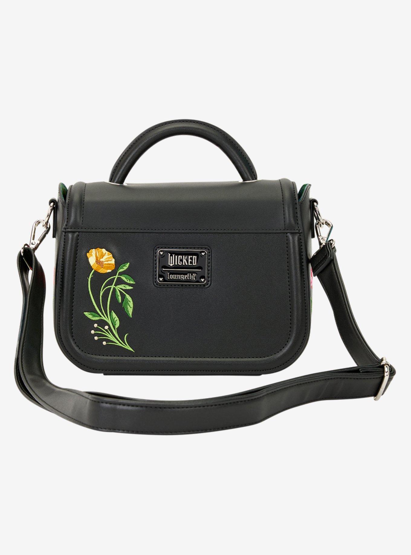 Loungefly Wicked: For Good Floral I Feel Wicked Crossbody Bag, , hi-res