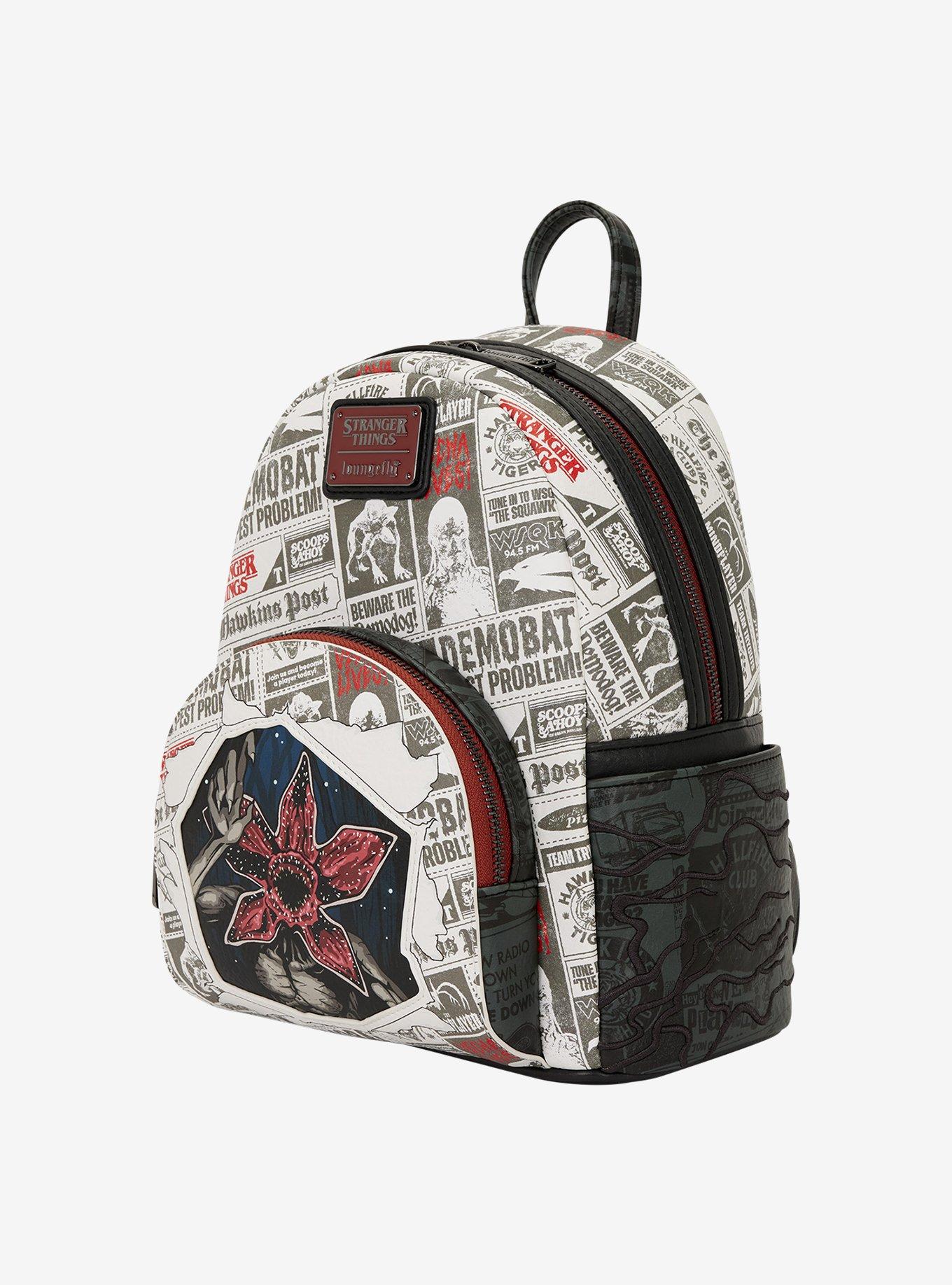 Loungefly Stranger Things Demogoron Newspaper Allover Print Mini Backpack, , hi-res