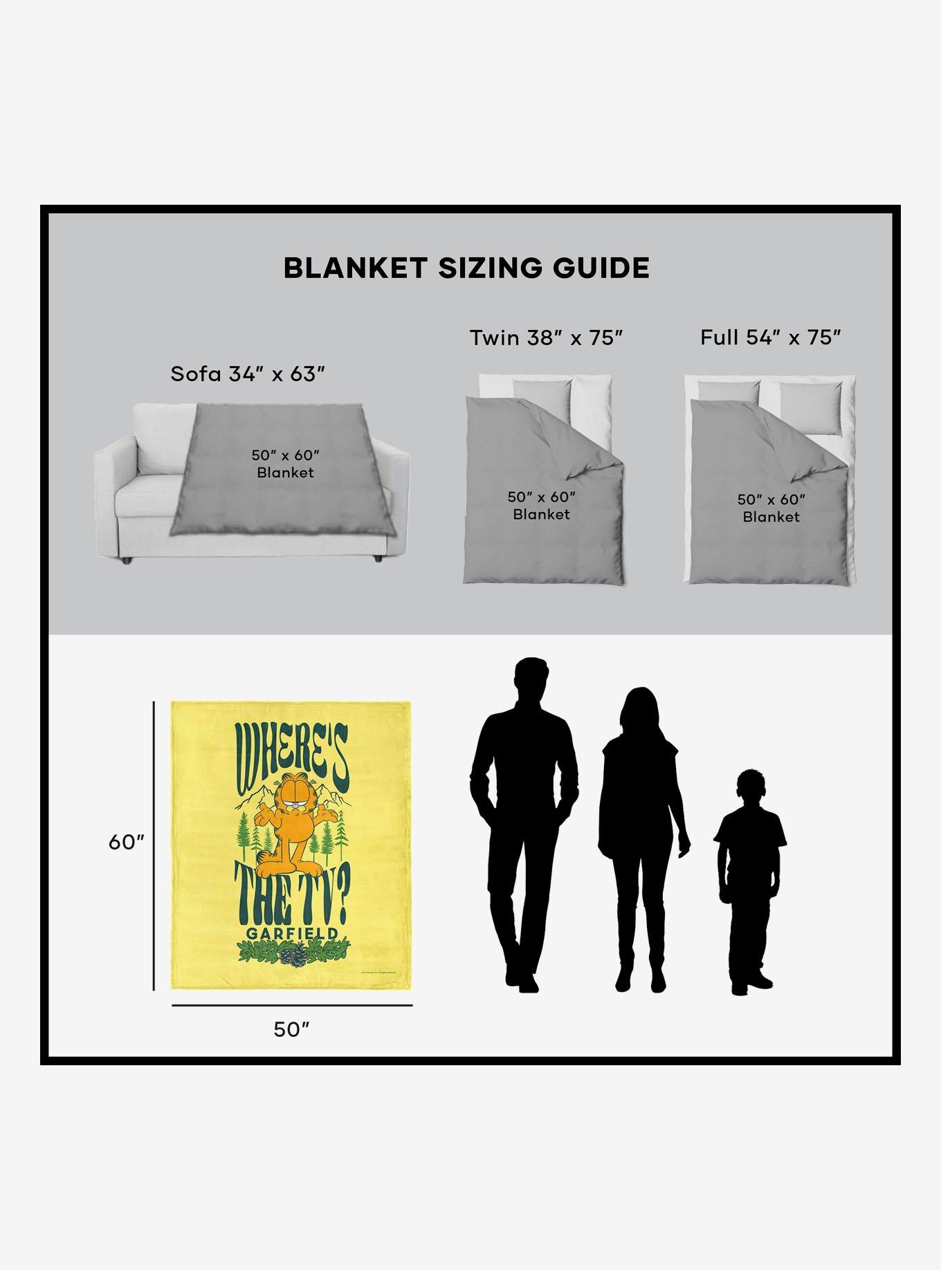 Garfield Where's The TV Silk Touch Sherpa Throw Blanket, , alternate