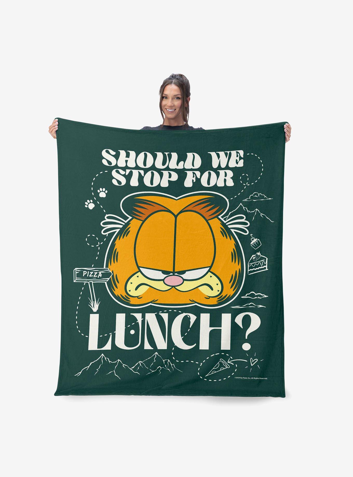 Garfield Stop For Lunch Silk Touch Sherpa Throw Blanket, , hi-res