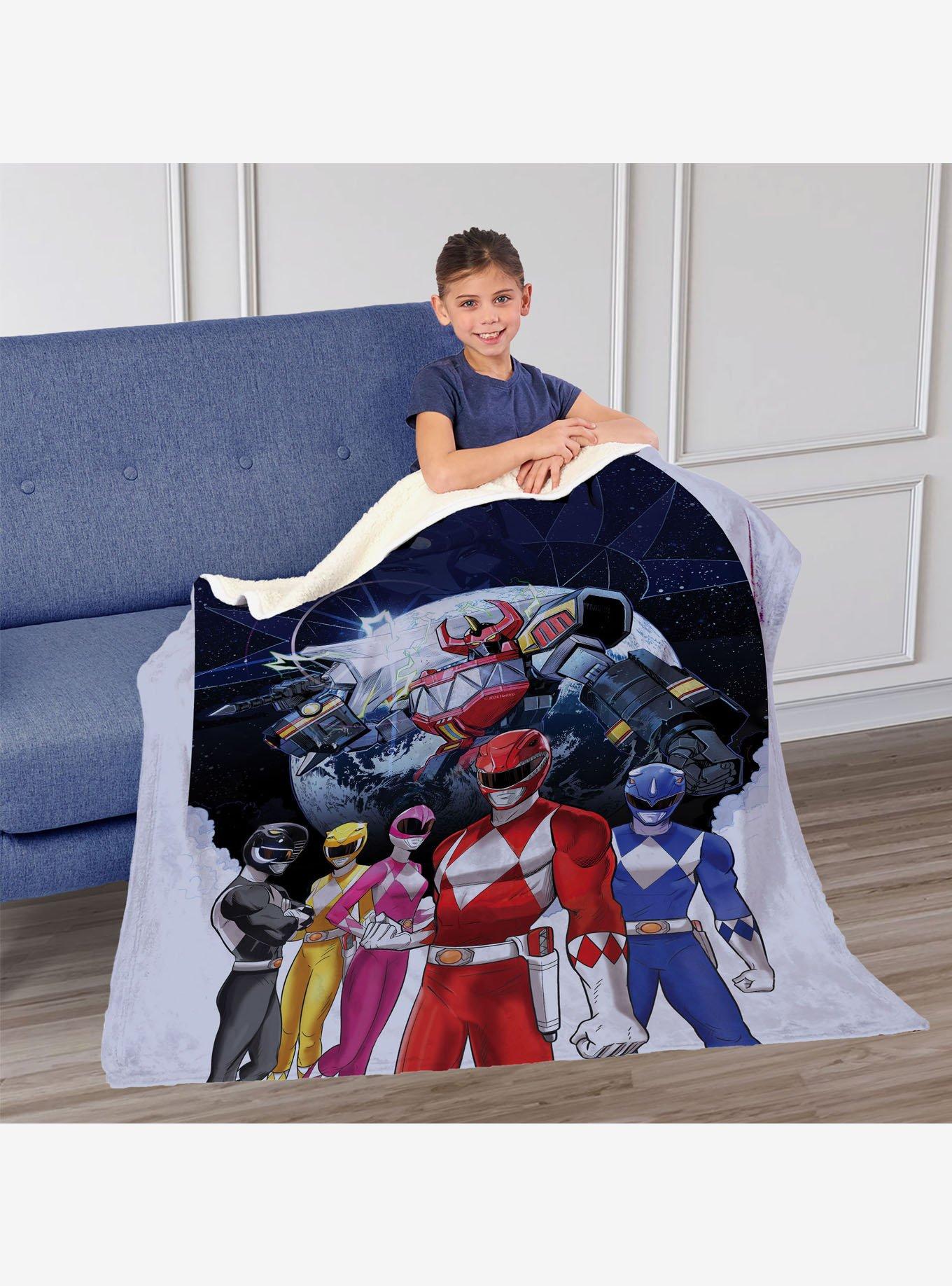 Mighty Morphin Power Rangers Silk Touch Sherpa Throw Blanket, , hi-res