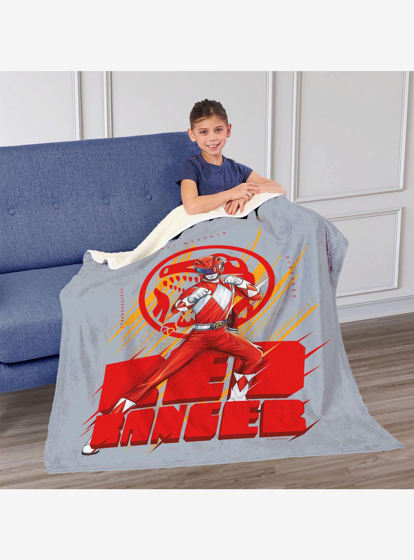 Mighty Morphin Power Rangers Red Ranger Silk Touch Sherpa Throw Blanket, , hi-res