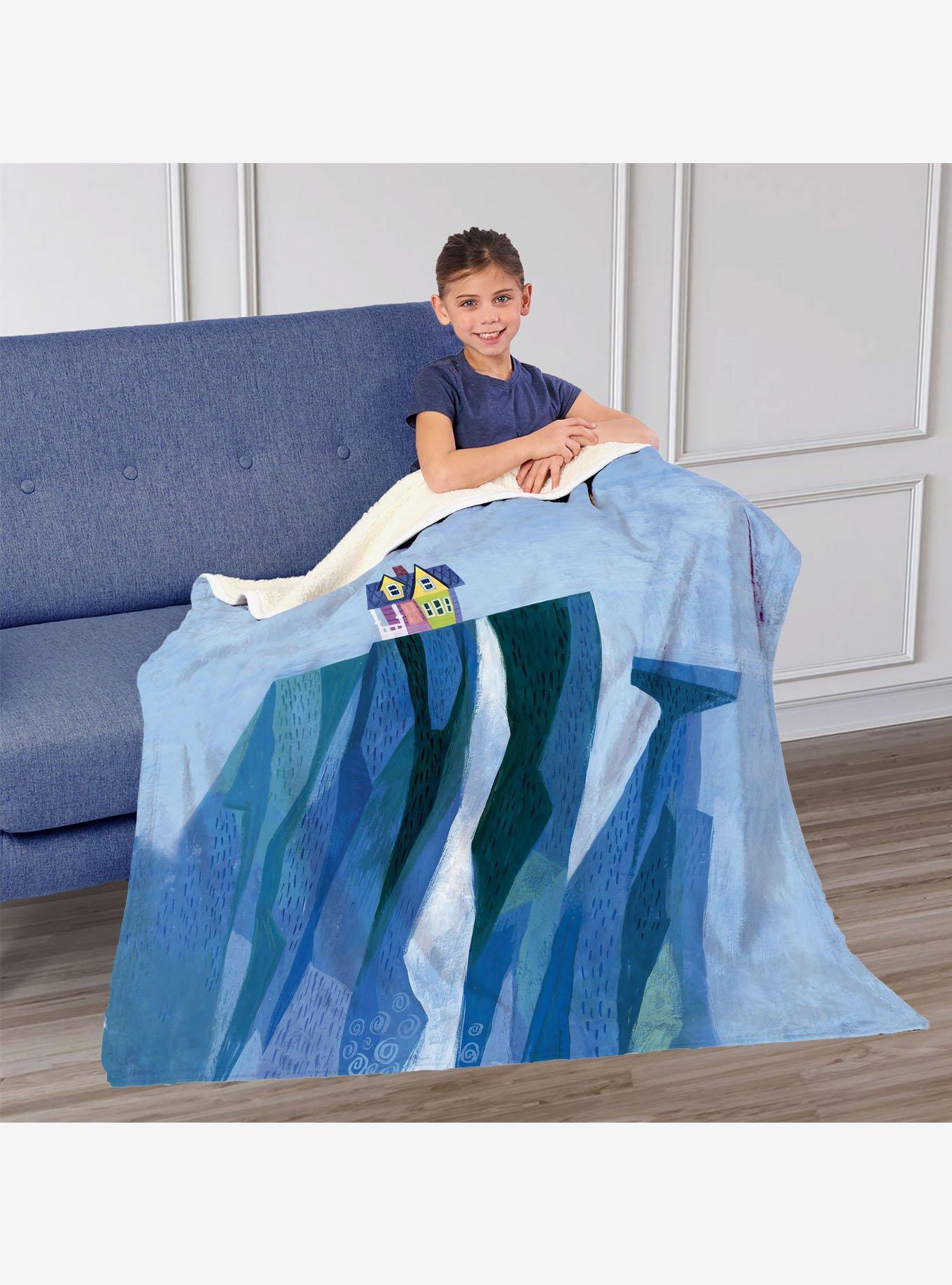Disney Up Touched Down Silk Touch Sherpa Throw Blanket, , hi-res