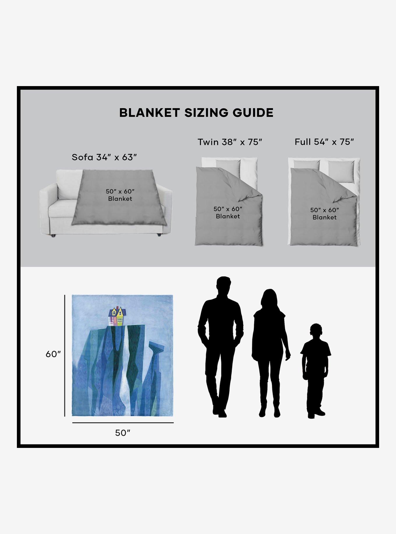 Disney Up Touched Down Silk Touch Sherpa Throw Blanket, , alternate