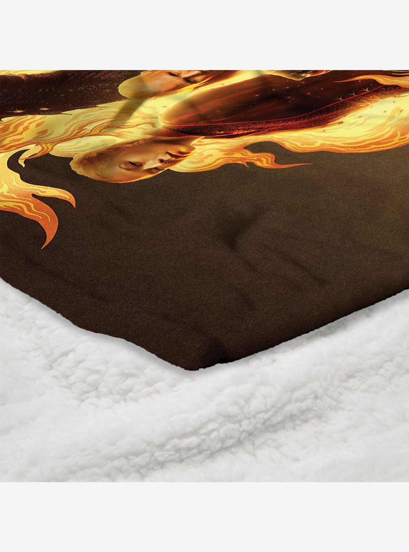 House of the Dragon Fire and Blood Reigns Silk Touch Sherpa Throw Blanket, , alternate