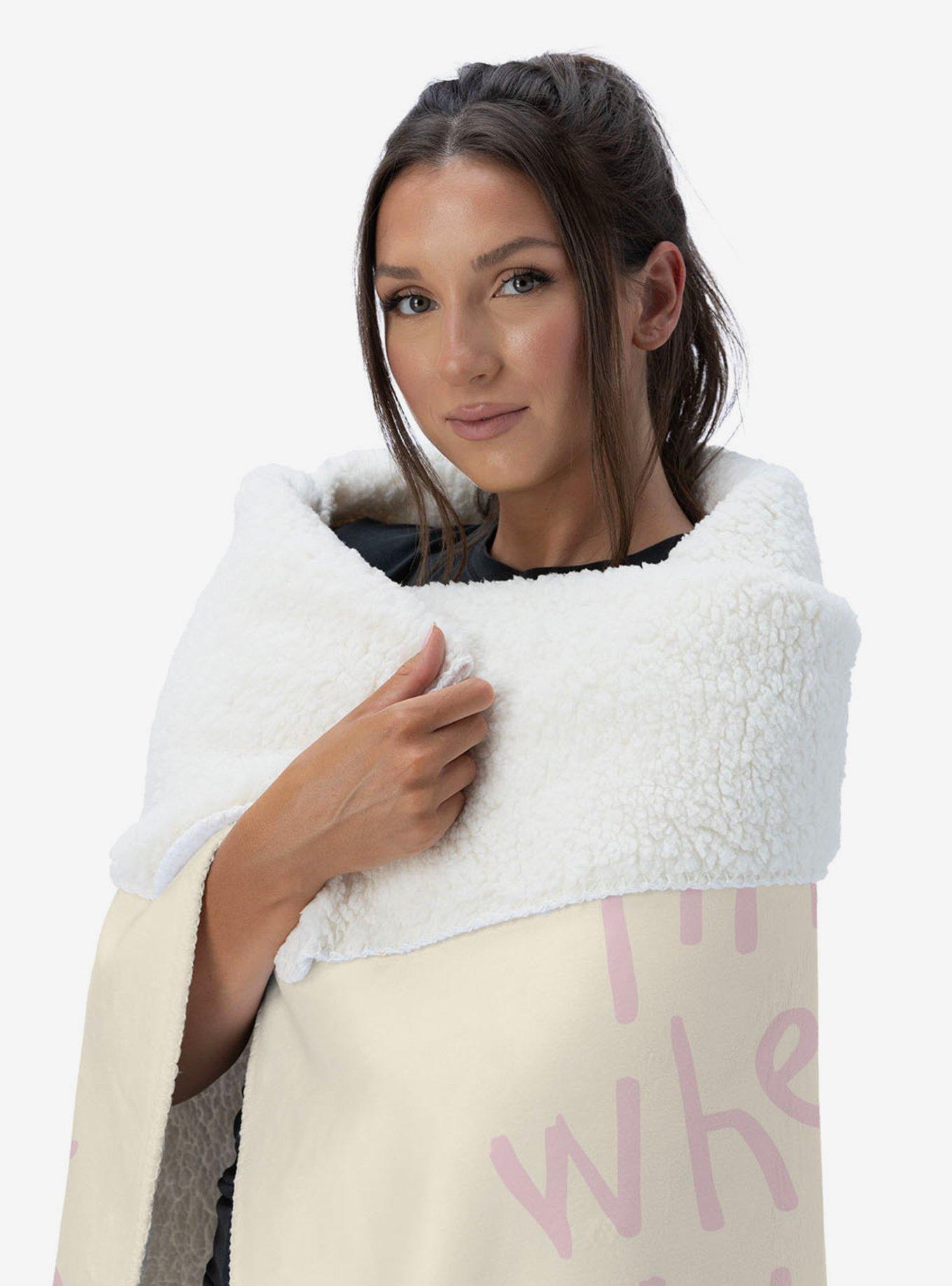 Where The Wild Things Are Find Me Pink Silk Touch Sherpa Throw Blanket, , alternate