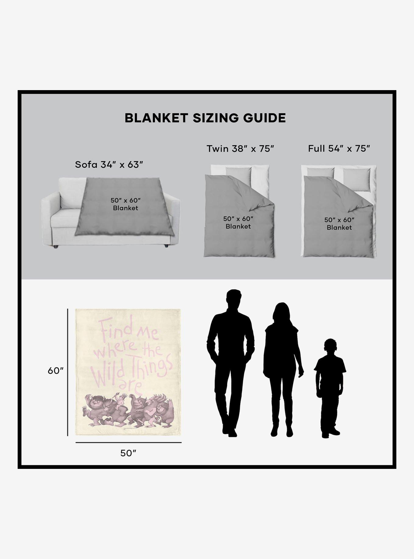 Where The Wild Things Are Find Me Pink Silk Touch Sherpa Throw Blanket, , alternate