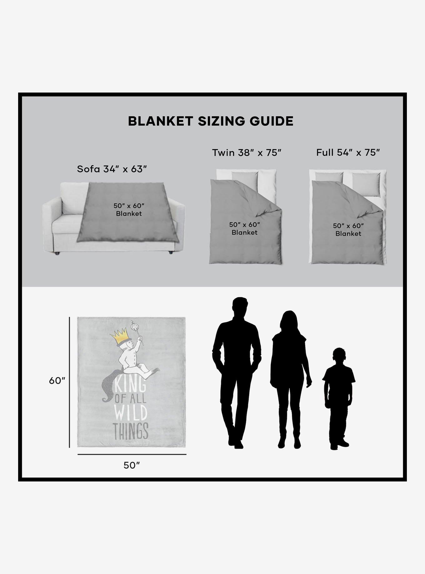 Where The Wild Things Are King Of All Silk Touch Sherpa Throw Blanket, , alternate