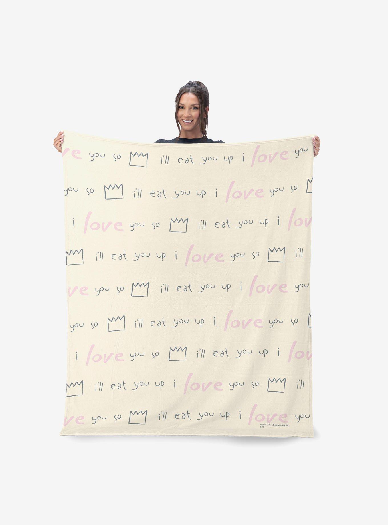 Where The Wild Things Are We'll Eat You Up Silk Touch Sherpa Throw Blanket, , hi-res