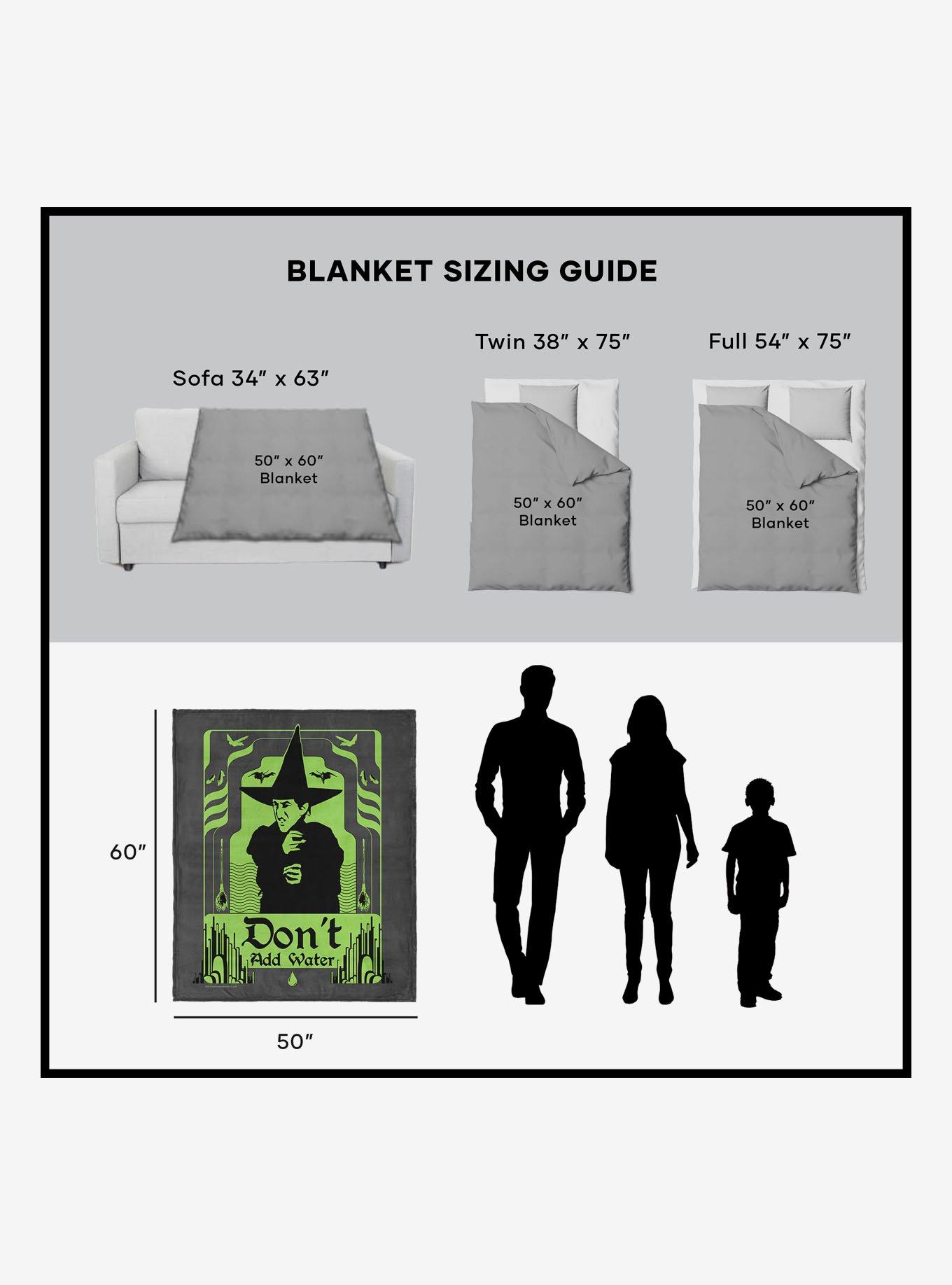 The Wizard of Oz Don't Add Water Silk Touch Sherpa Throw Blanket, , alternate