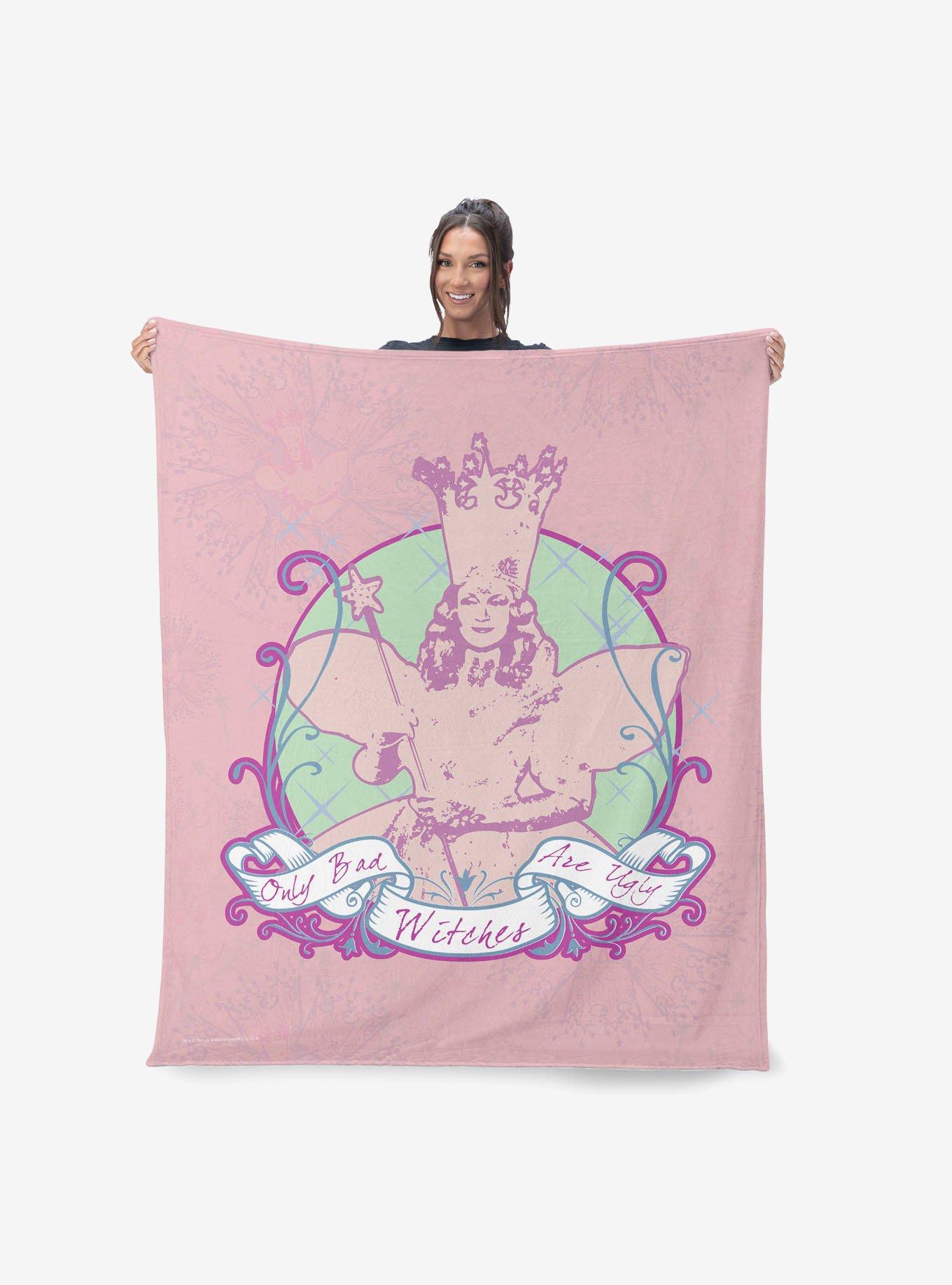 The Wizard of Oz Glinda Pattern Silk Touch Sherpa Throw Blanket, , hi-res