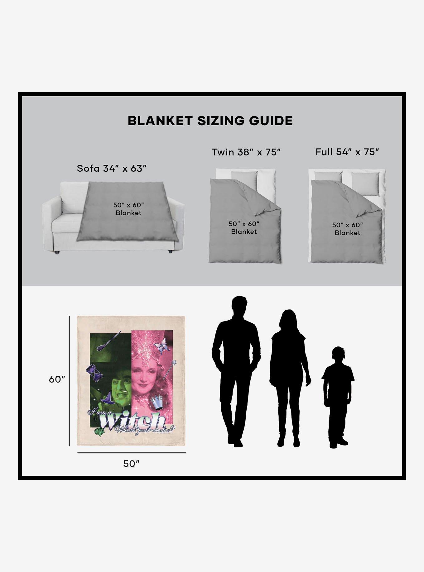 The Wizard of Oz What's Your Excuse Silk Touch Sherpa Throw Blanket, , alternate