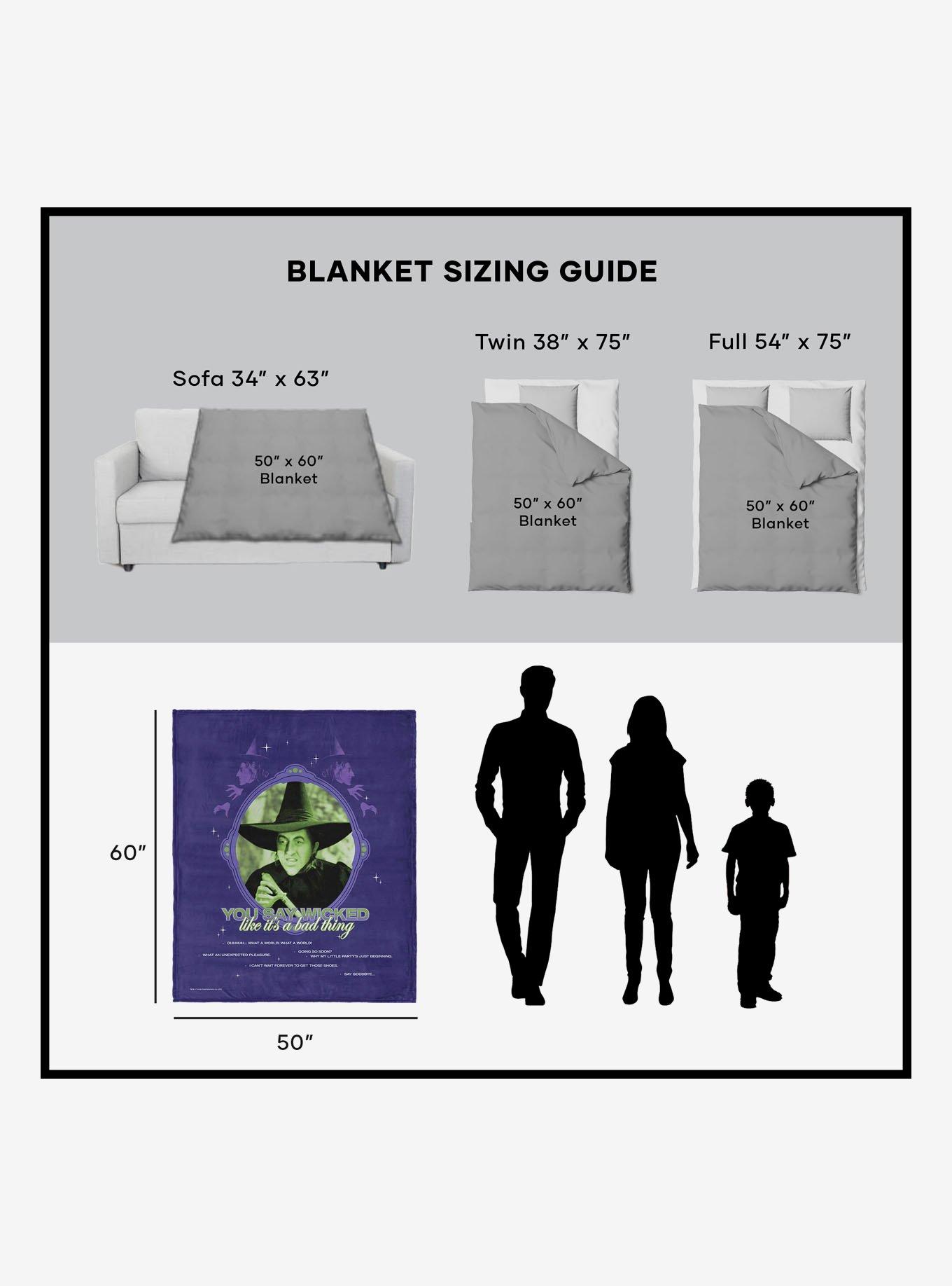 The Wizard of Oz Wicked Bad Silk Touch Sherpa Throw Blanket, , alternate