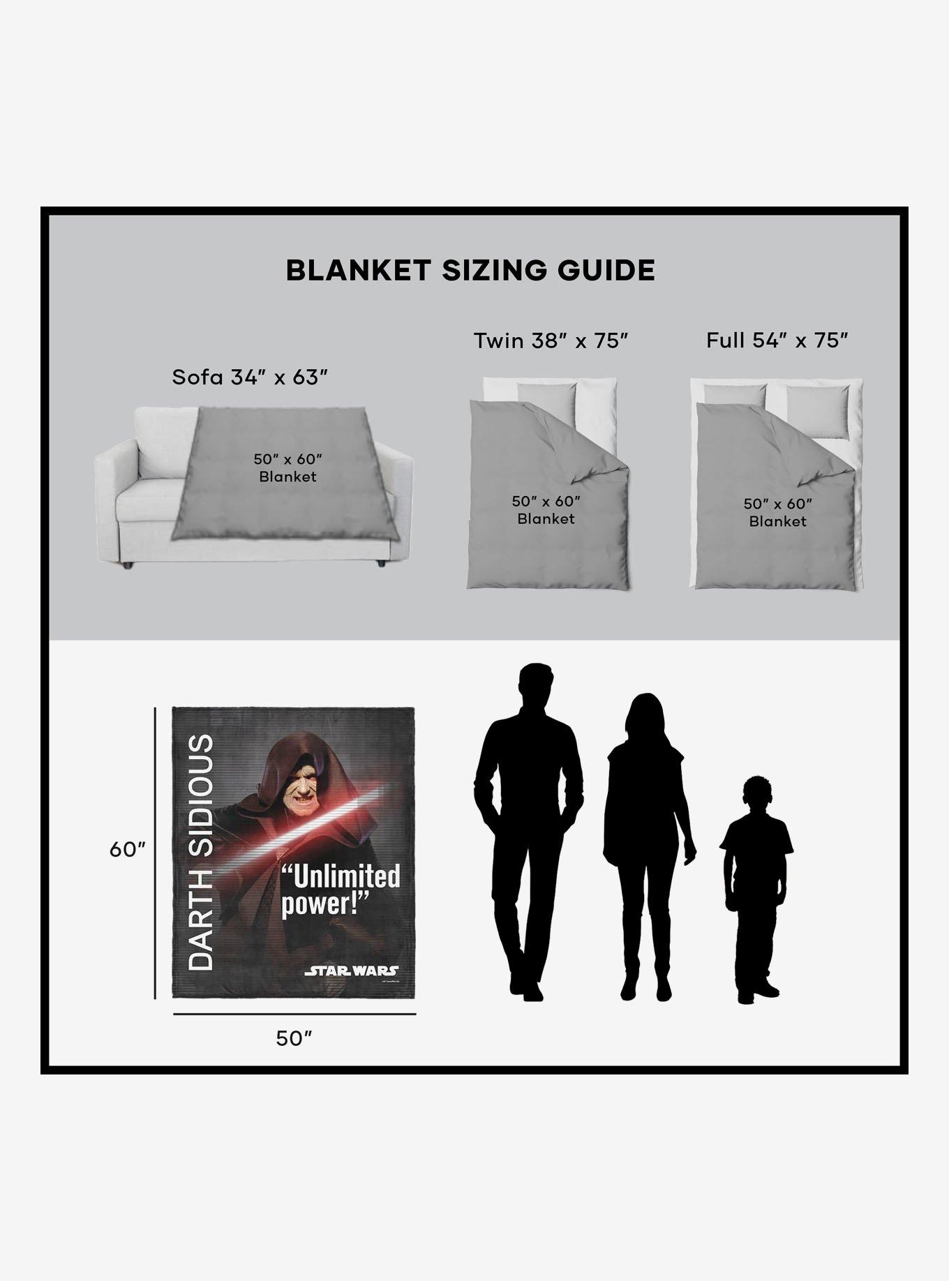 Star Wars Classic Quotes Darth Sidious Silk Touch Sherpa Throw Blanket, , alternate