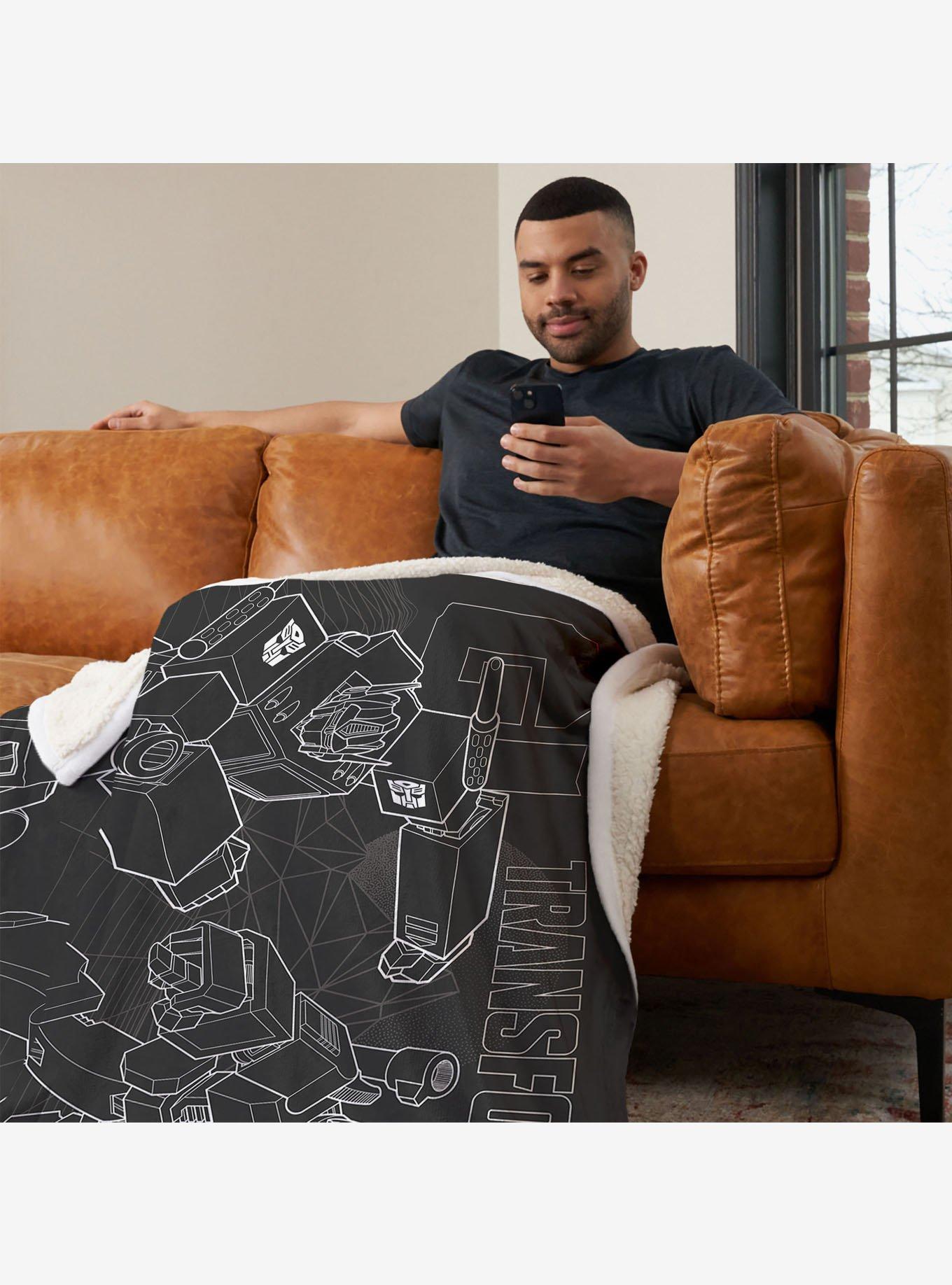 Transformers One Shall Stand One Shall Fall Silk Touch Sherpa Throw Blanket, , hi-res