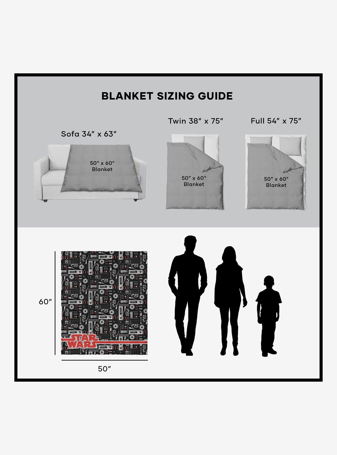 Star Wars Classic Repeats and Patterns Darth Vader Silk Touch Sherpa Throw Blanket, , alternate