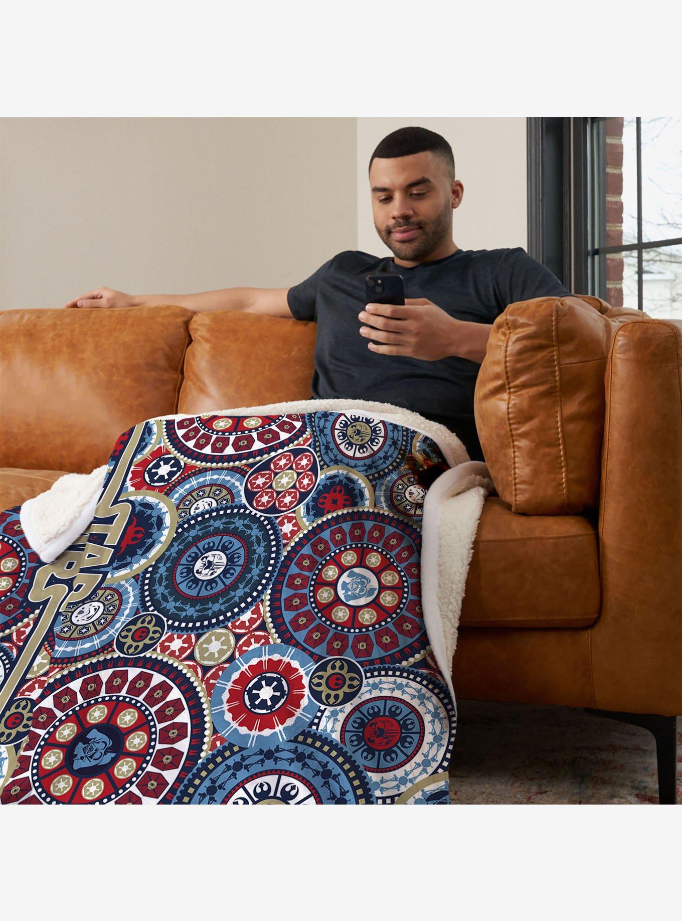 Star Wars Classic Repeats and Patterns Mandala Silk Touch Sherpa Throw Blanket, , hi-res