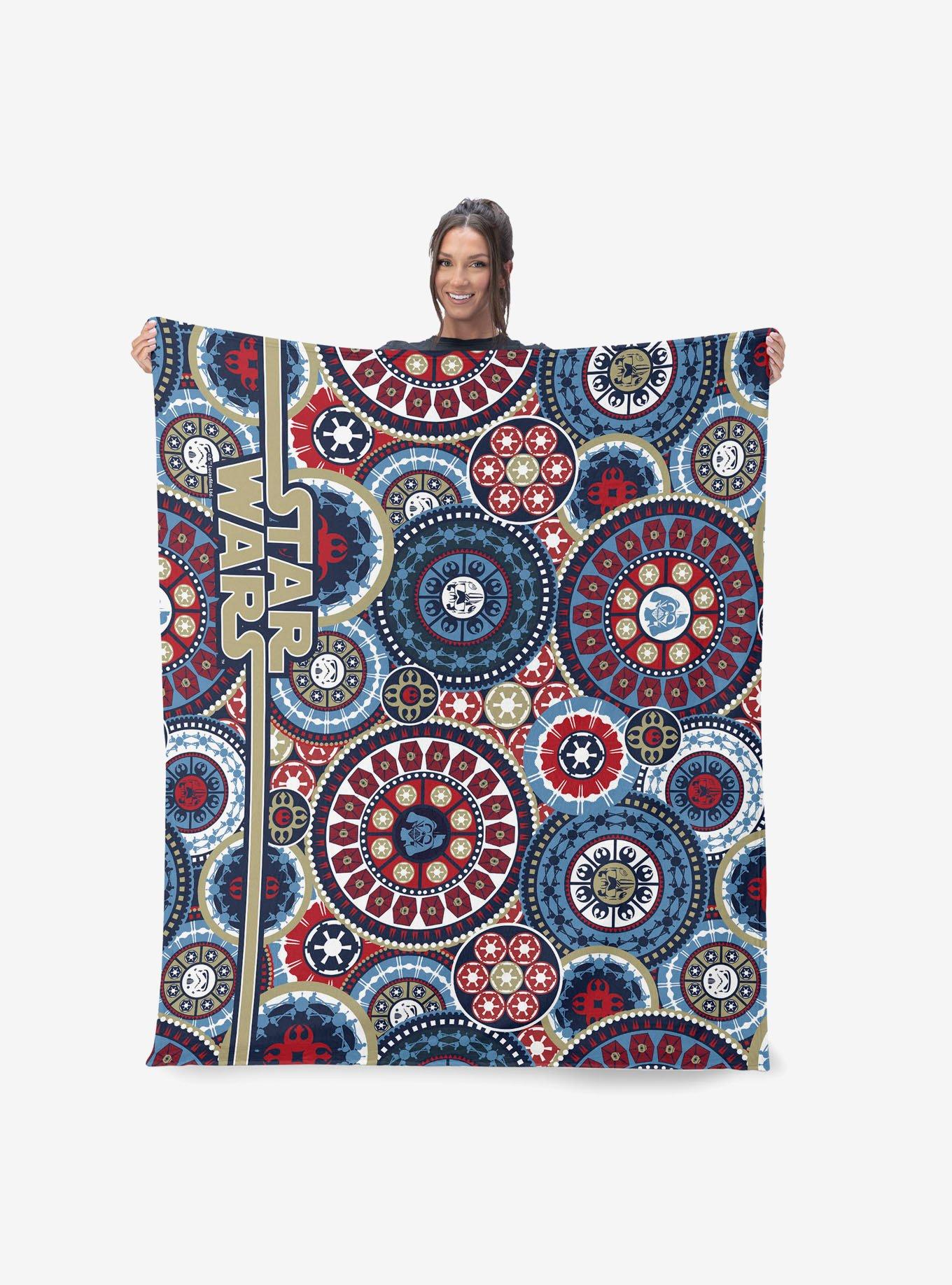 Star Wars Classic Repeats and Patterns Mandala Silk Touch Sherpa Throw Blanket, , alternate
