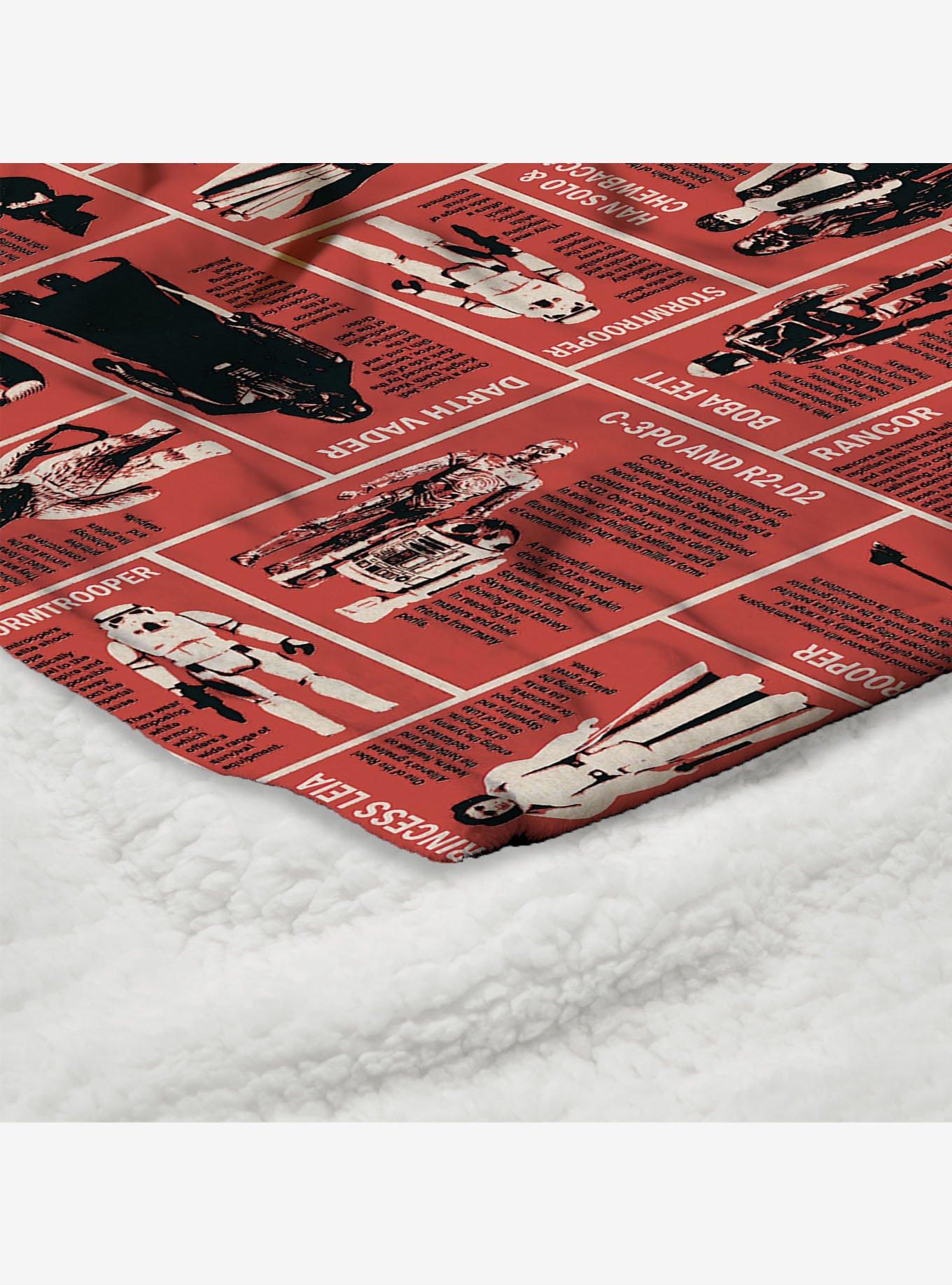 Star Wars Classic Repeats and Patterns Action Figures Silk Touch Sherpa Throw Blanket, , alternate