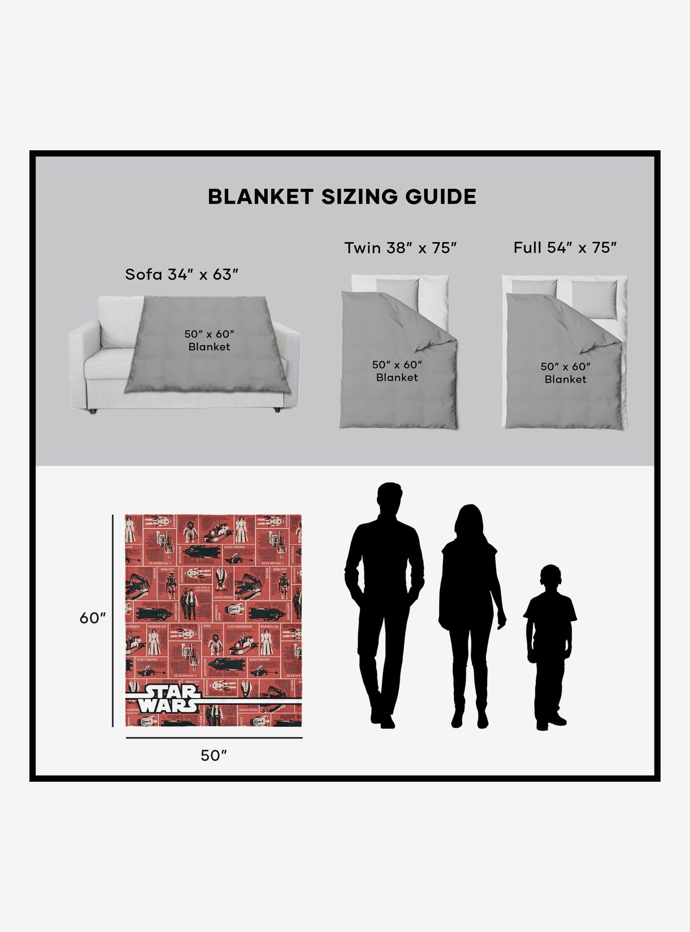 Star Wars Classic Repeats and Patterns Action Figures Silk Touch Sherpa Throw Blanket, , alternate