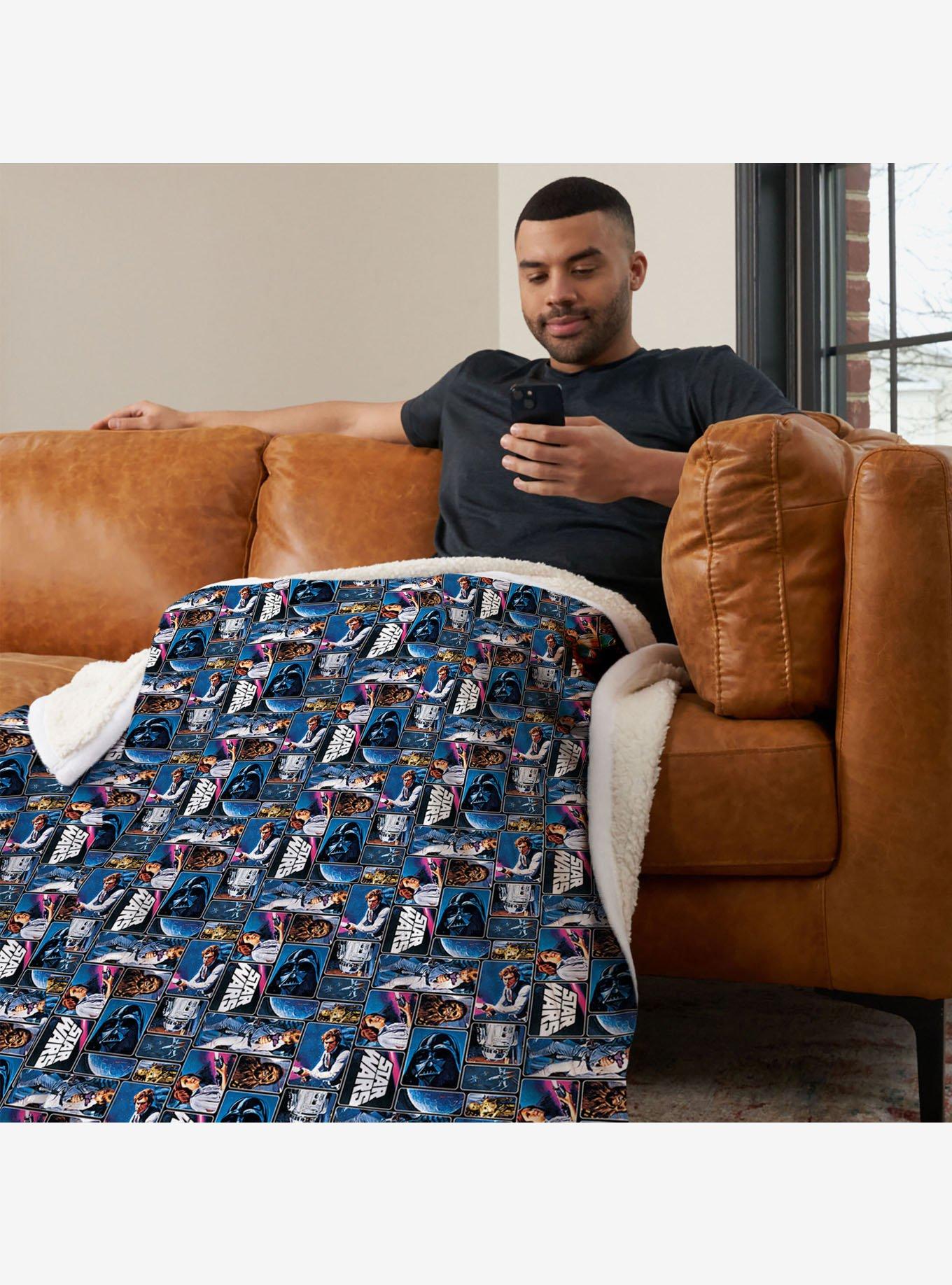 Star Wars Classic Repeats and Patterns A New Hope Silk Touch Sherpa Throw Blanket, , hi-res