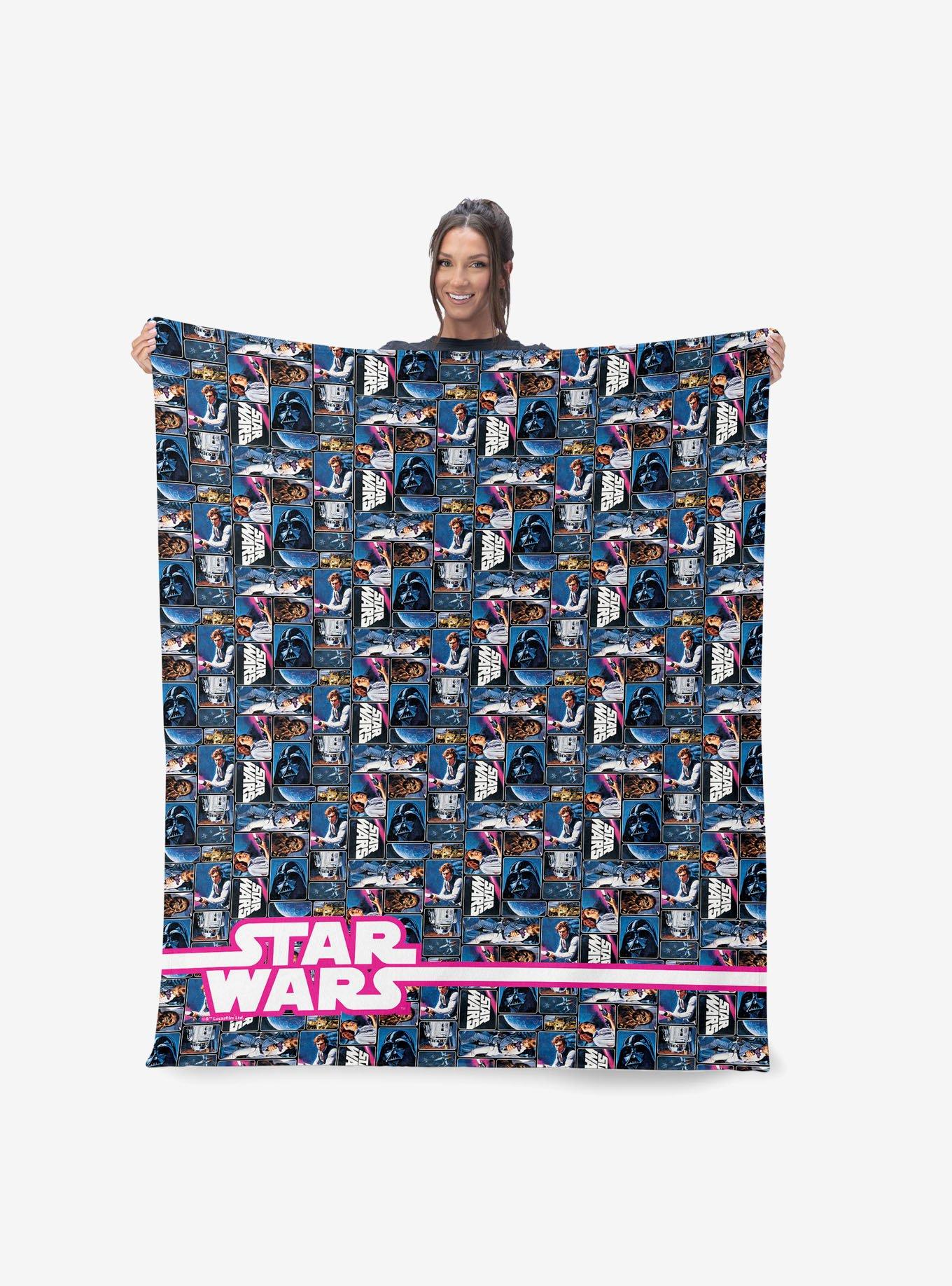 Star Wars Classic Repeats and Patterns A New Hope Silk Touch Sherpa Throw Blanket, , alternate