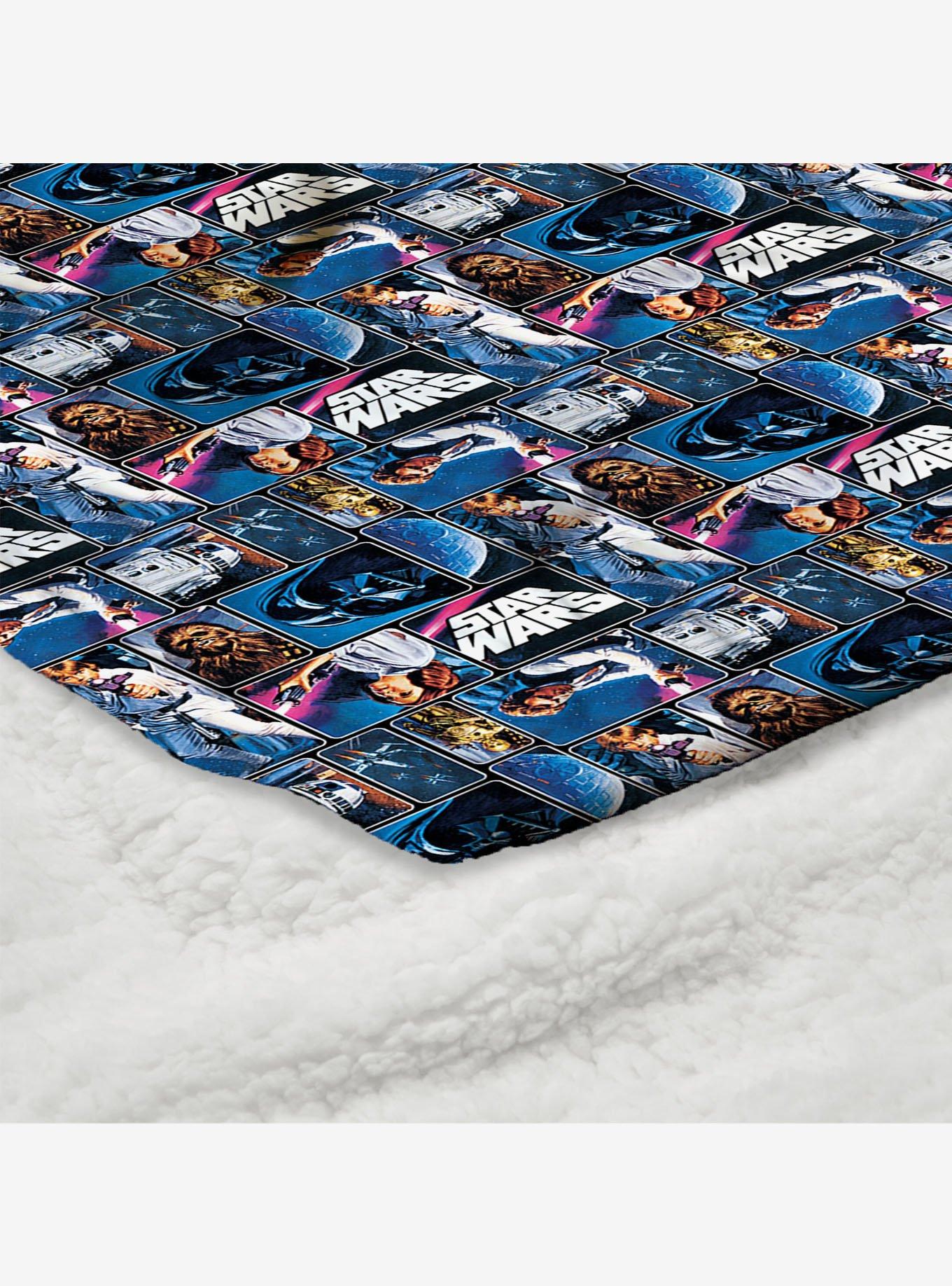 Star Wars Classic Repeats and Patterns A New Hope Silk Touch Sherpa Throw Blanket, , alternate