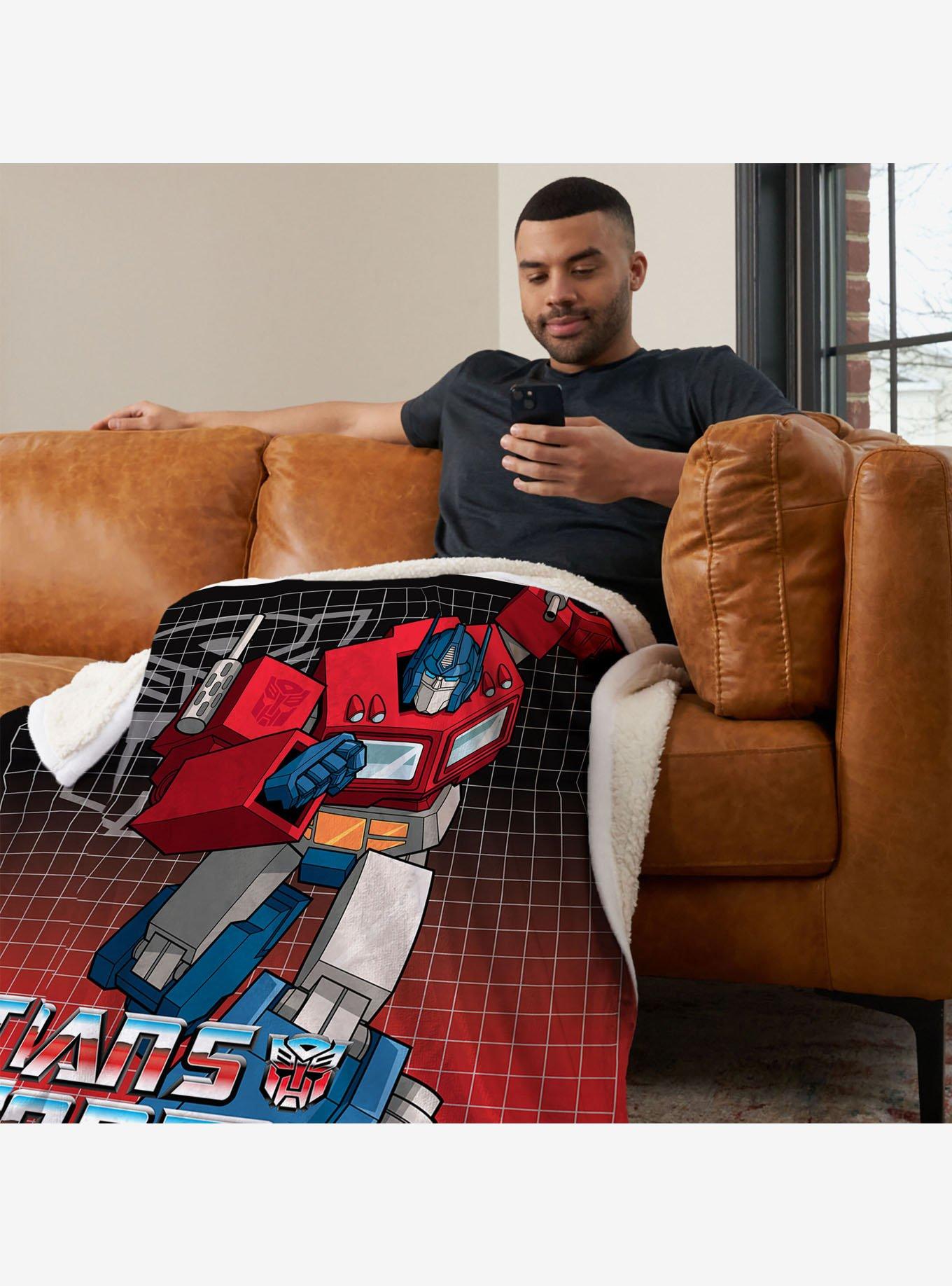 Transformers G1 Grid Megatron Silk Touch Sherpa Throw Blanket, , hi-res