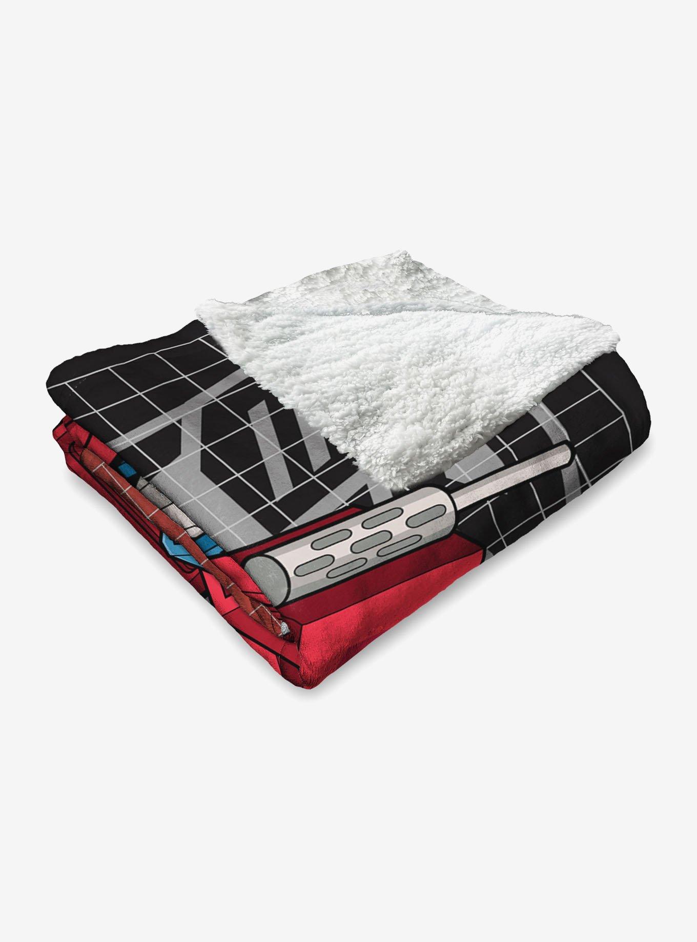 Transformers G1 Grid Megatron Silk Touch Sherpa Throw Blanket, , alternate