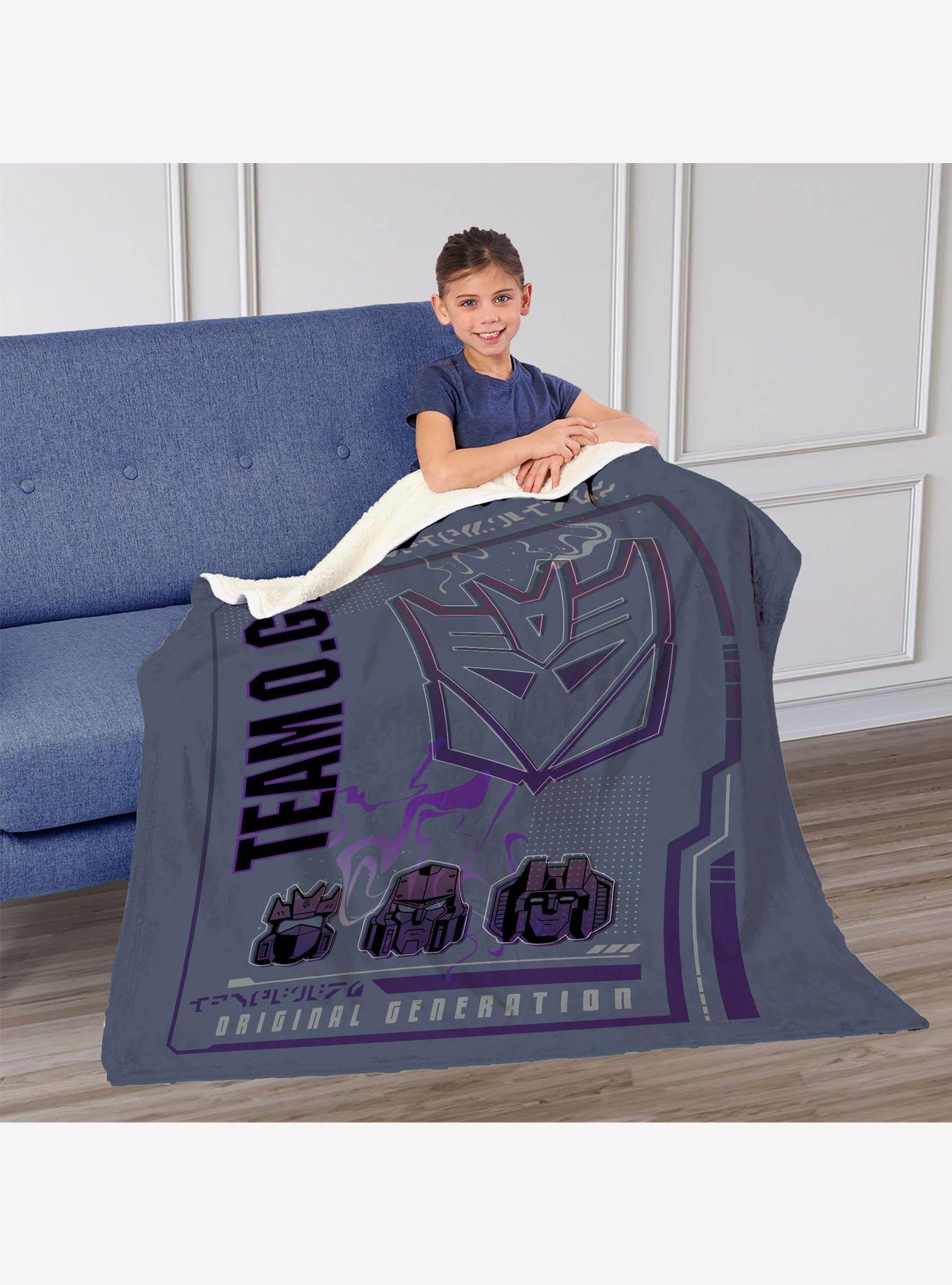 Transformers G1 Grid Starscream Silk Touch Sherpa Throw Blanket, , hi-res