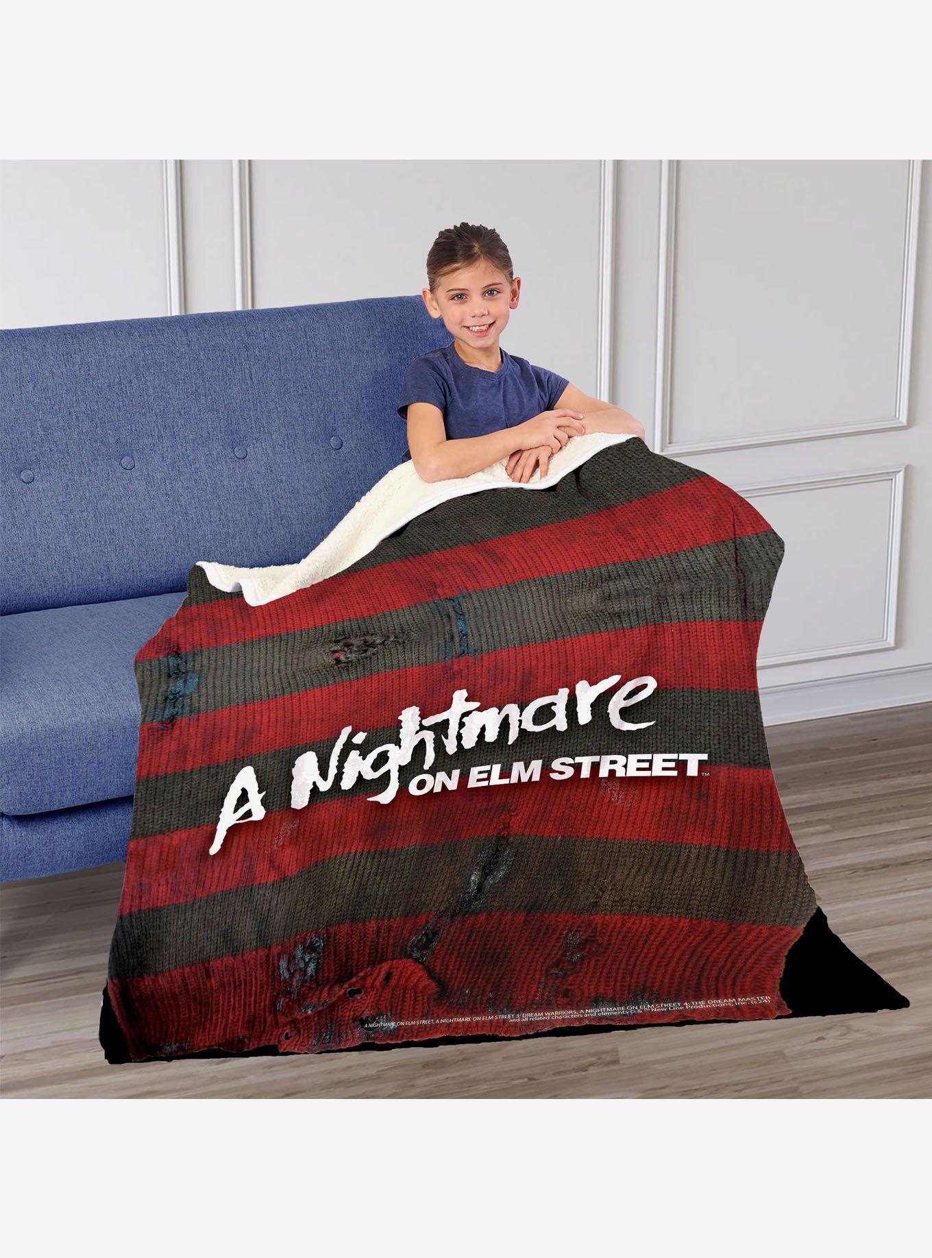 A Nightmare On Elm Street Sweater Silk Touch Sherpa Throw Blanket, , hi-res