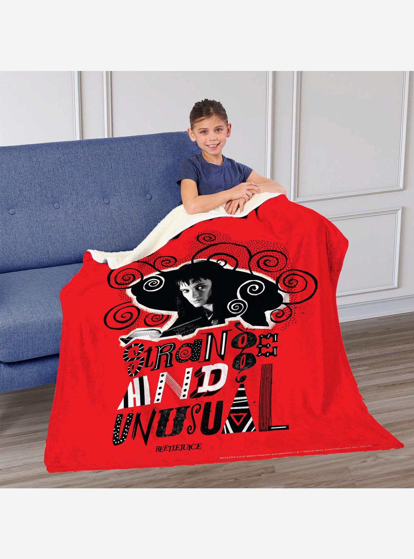 Beetlejuice So So Strange Silk Touch Sherpa Throw Blanket, , hi-res
