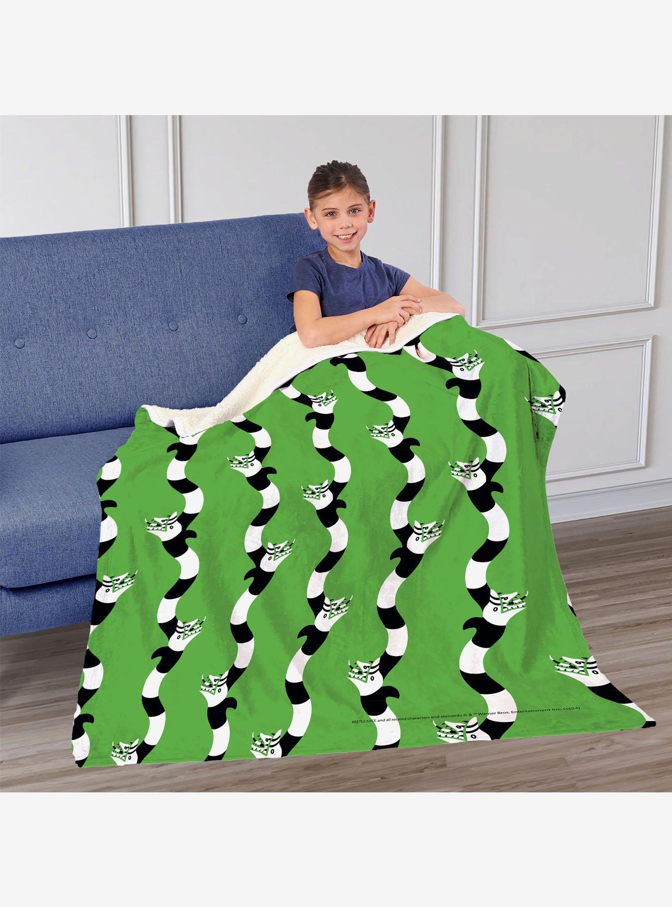 Beetlejuice No Rules Silk Touch Sherpa Throw Blanket, , hi-res