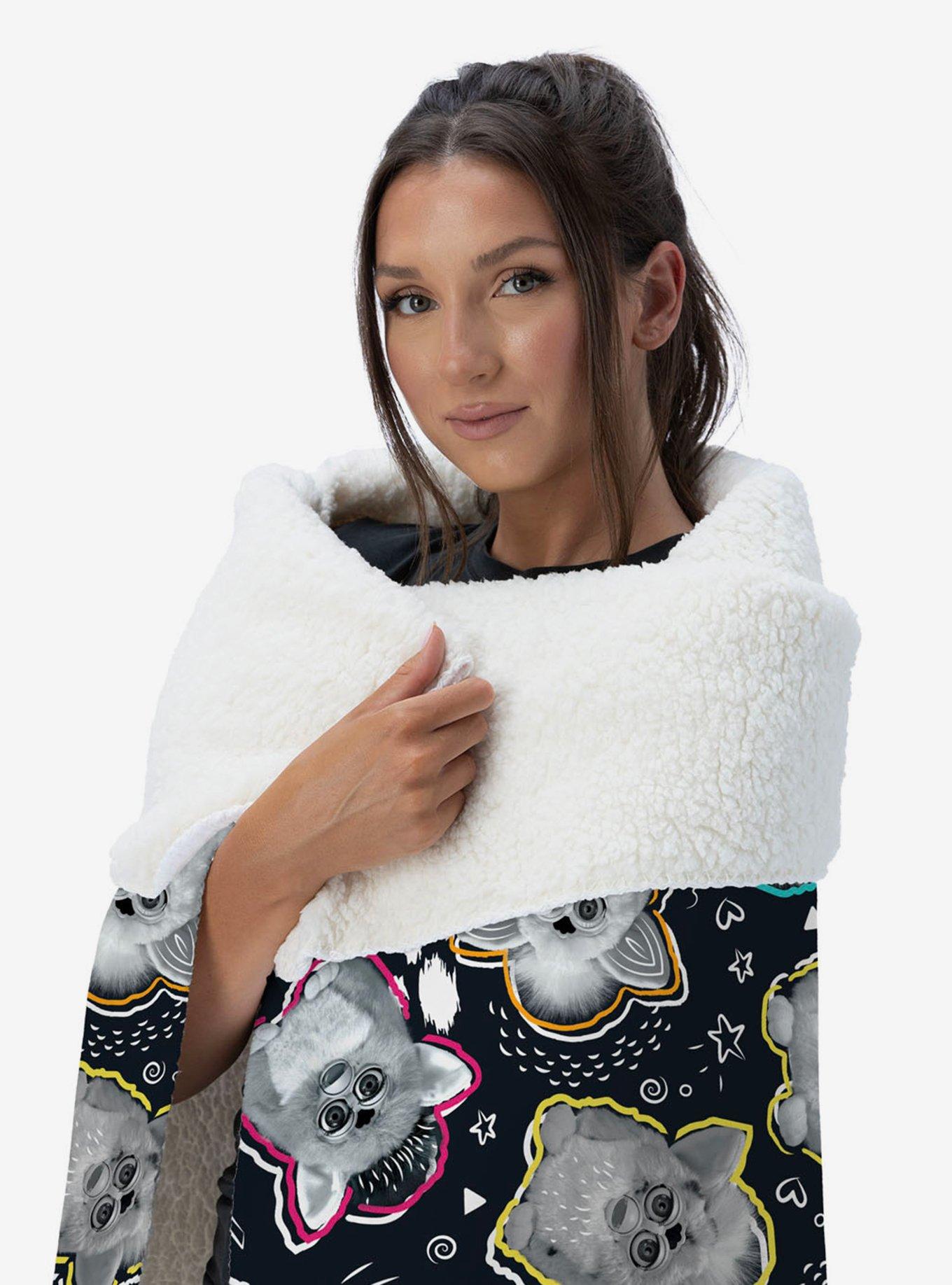 Furby Retro Furby Pattern Silk Touch Throw Blanket, , alternate