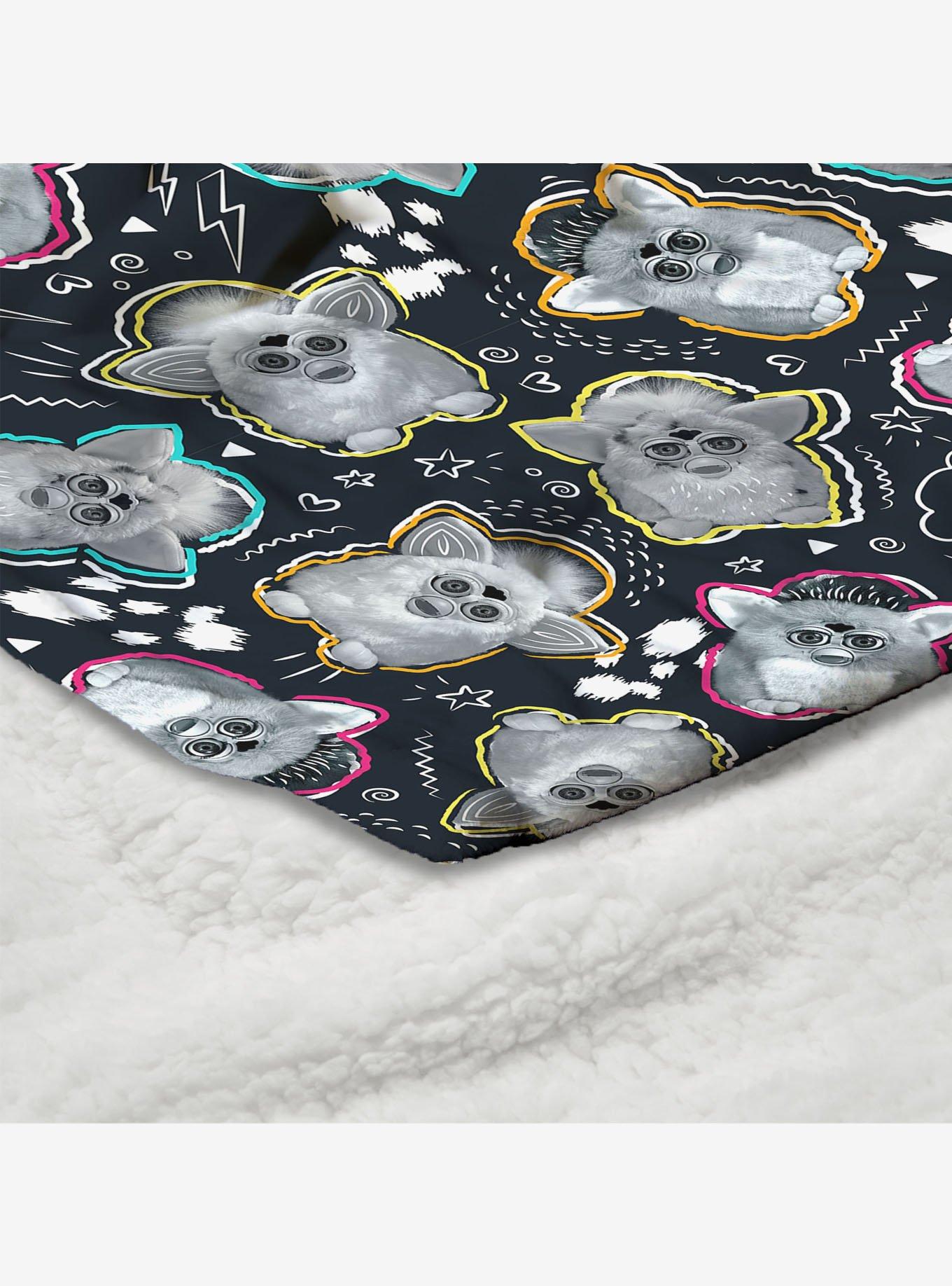 Furby Retro Furby Pattern Silk Touch Throw Blanket, , alternate