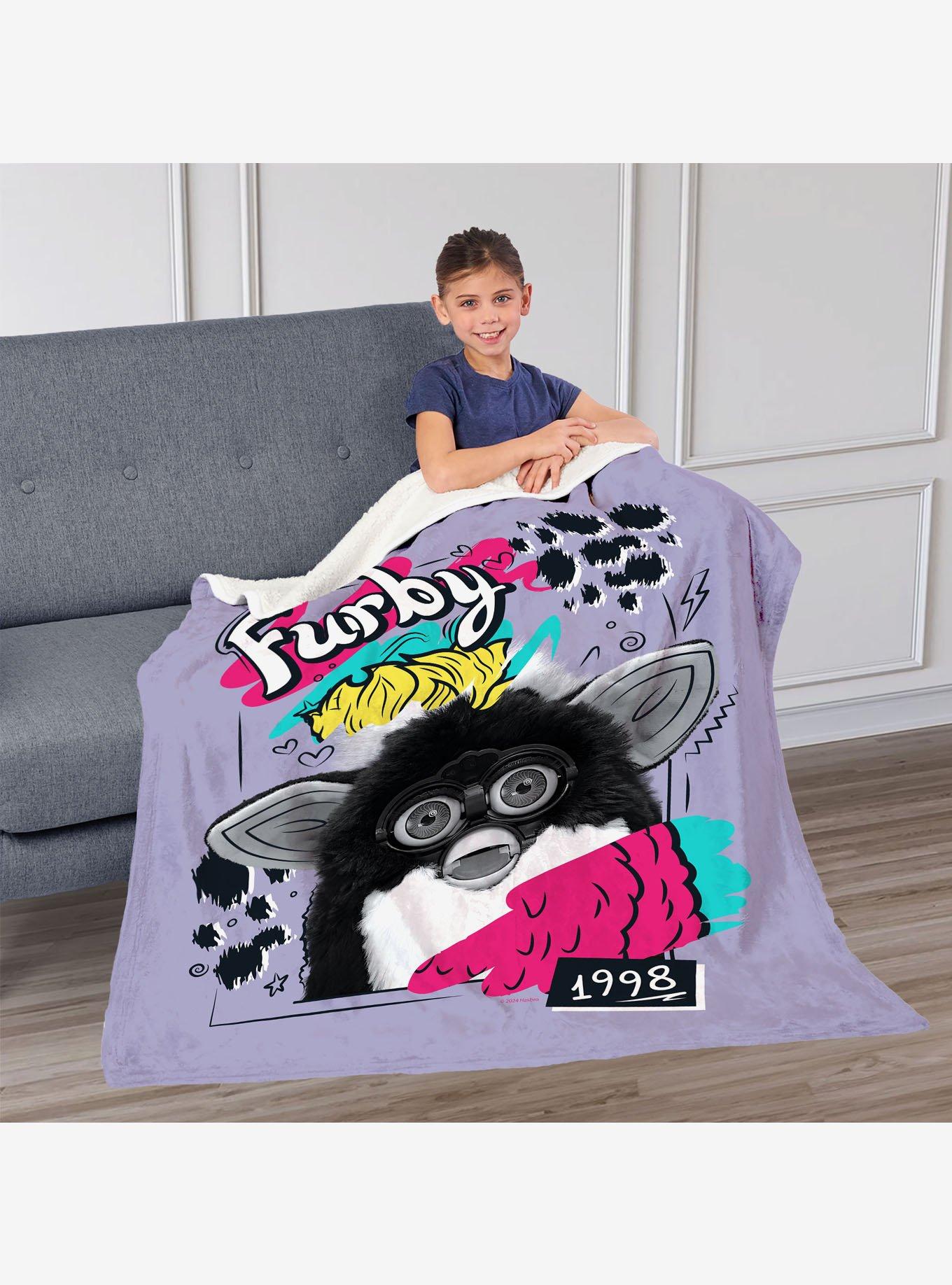 Furby 1998 Silk Touch Sherpa Throw Blanket, , hi-res