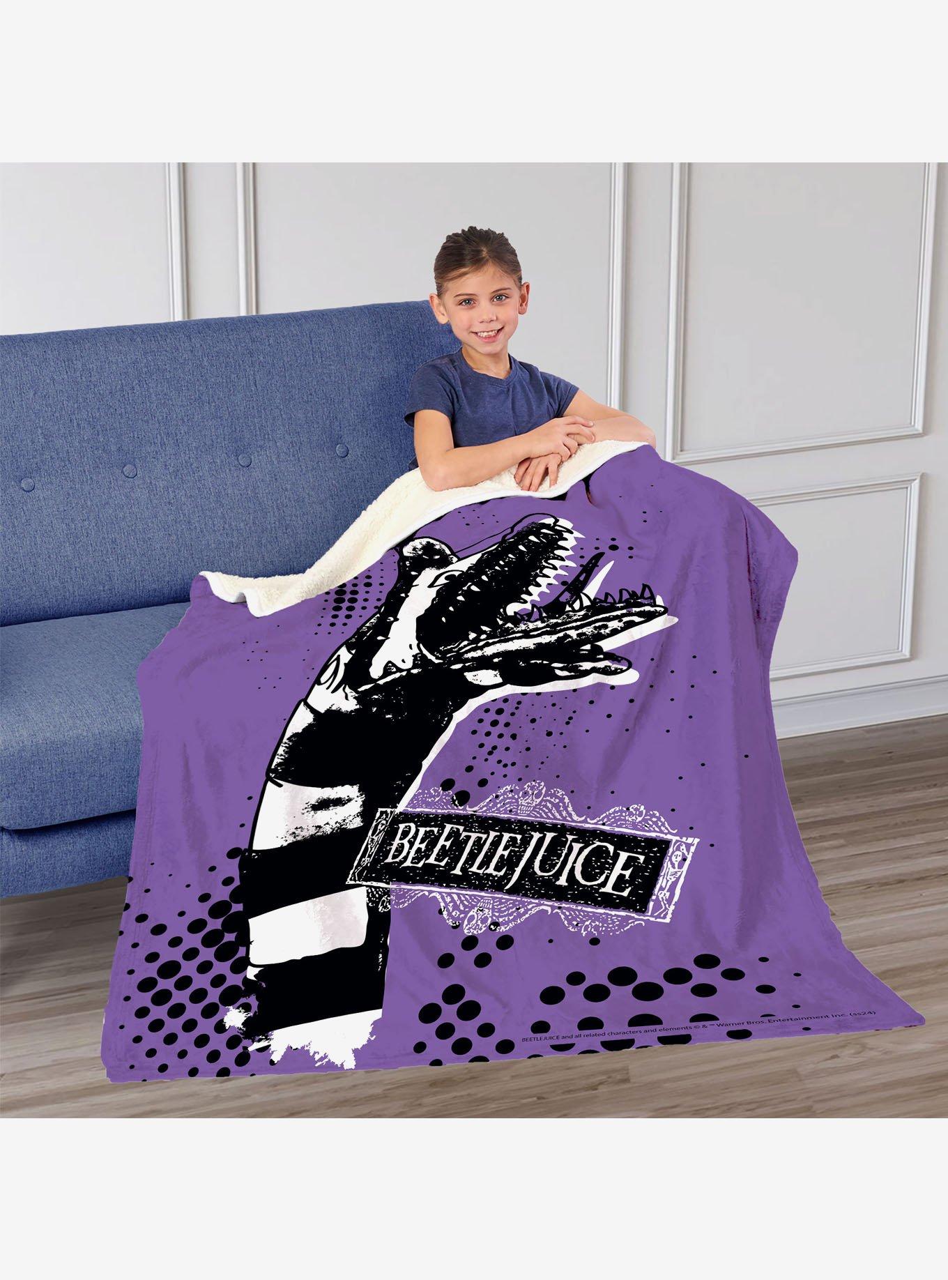 Beetlejuice I Hate Sandworms Silk Touch Sherpa Throw Blanket, , hi-res