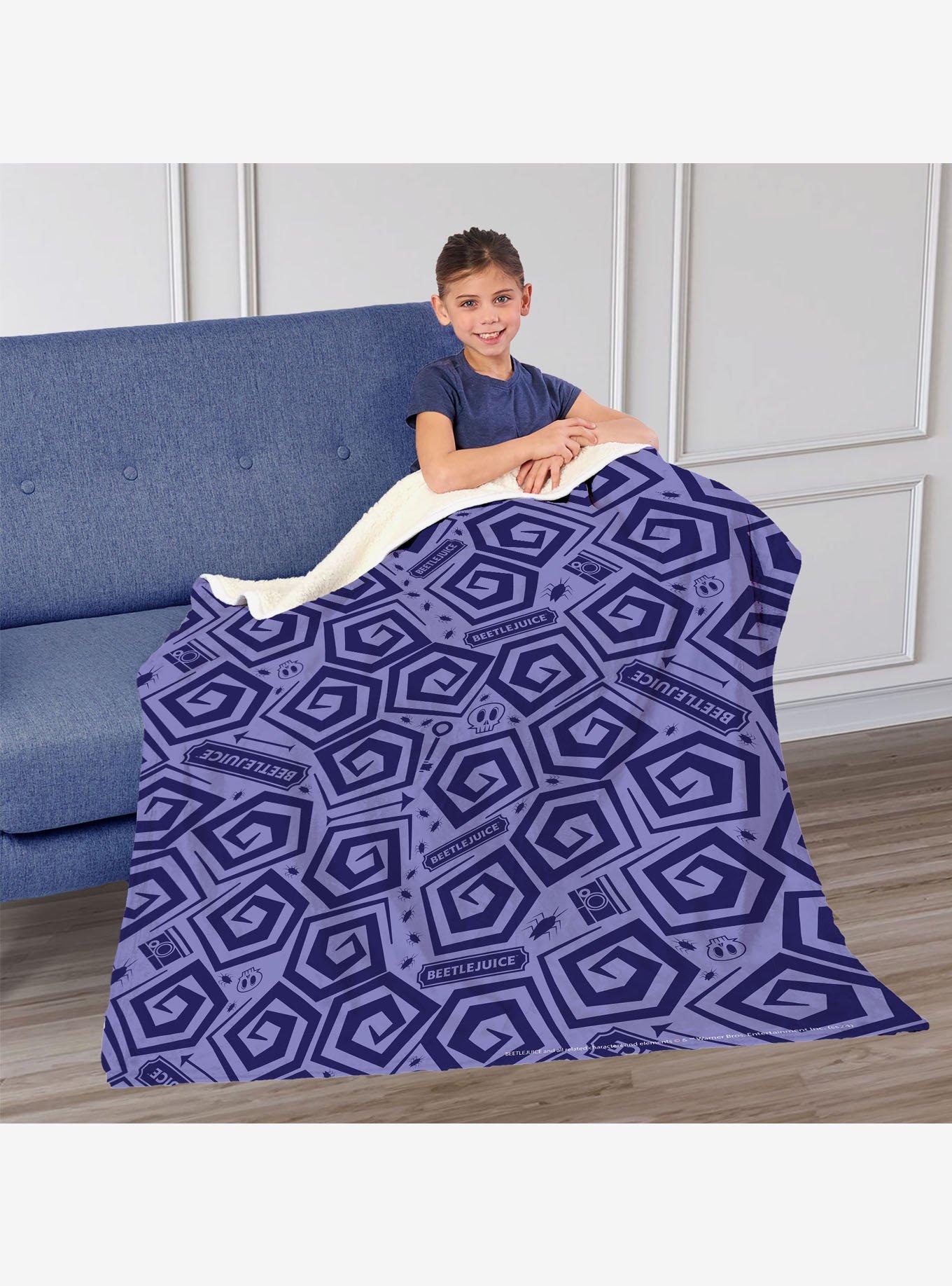 Beetlejuice Creepy Crawlies Silk Touch Sherpa Throw Blanket, , hi-res