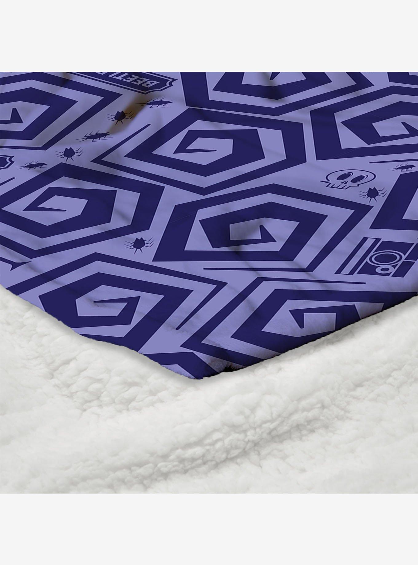 Beetlejuice Creepy Crawlies Silk Touch Sherpa Throw Blanket, , alternate