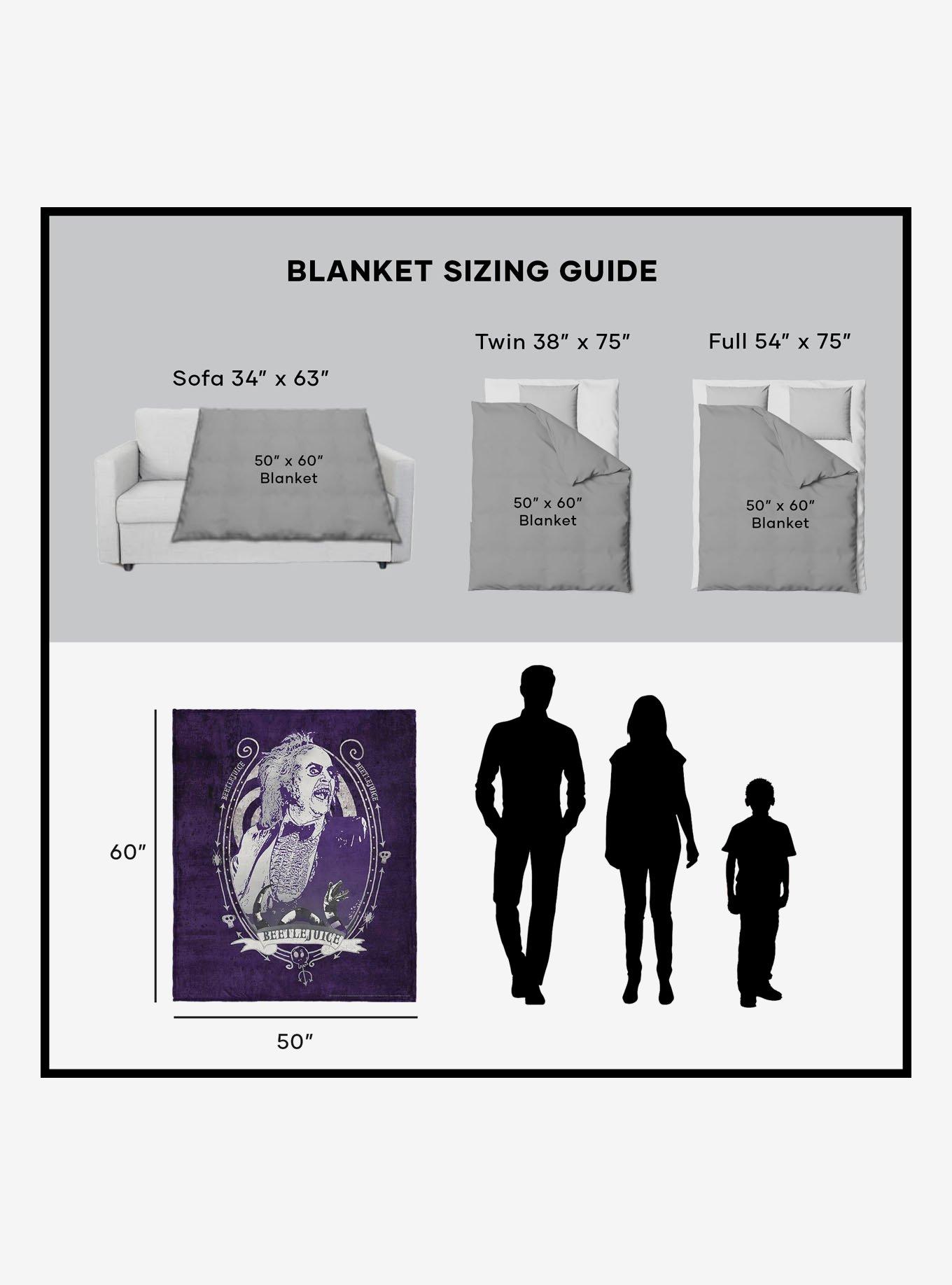 Beetlejuice Big Dark Room Silk Touch Sherpa Throw Blanket, , alternate