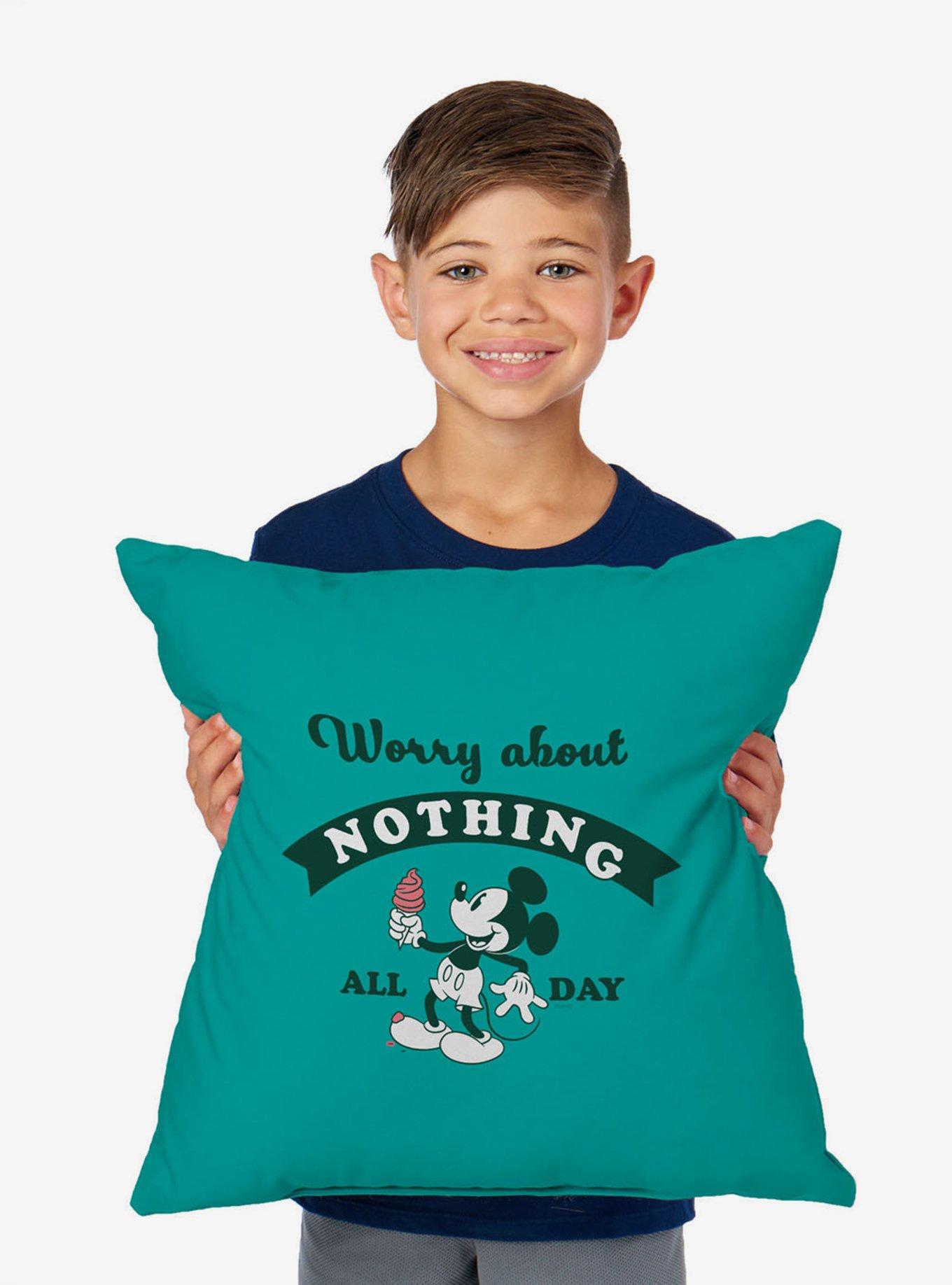 Disney Mickey Mouse Worry About Nothing Throw Pillow, , alternate